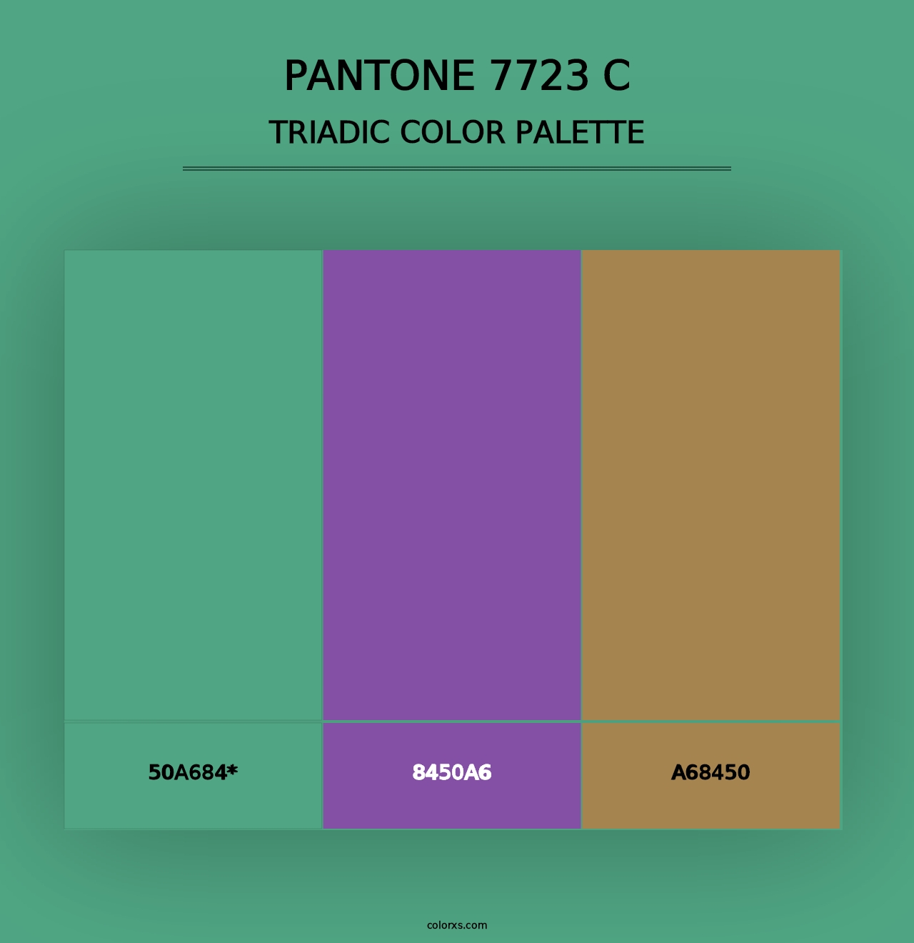 PANTONE 7723 C - Triadic Color Palette