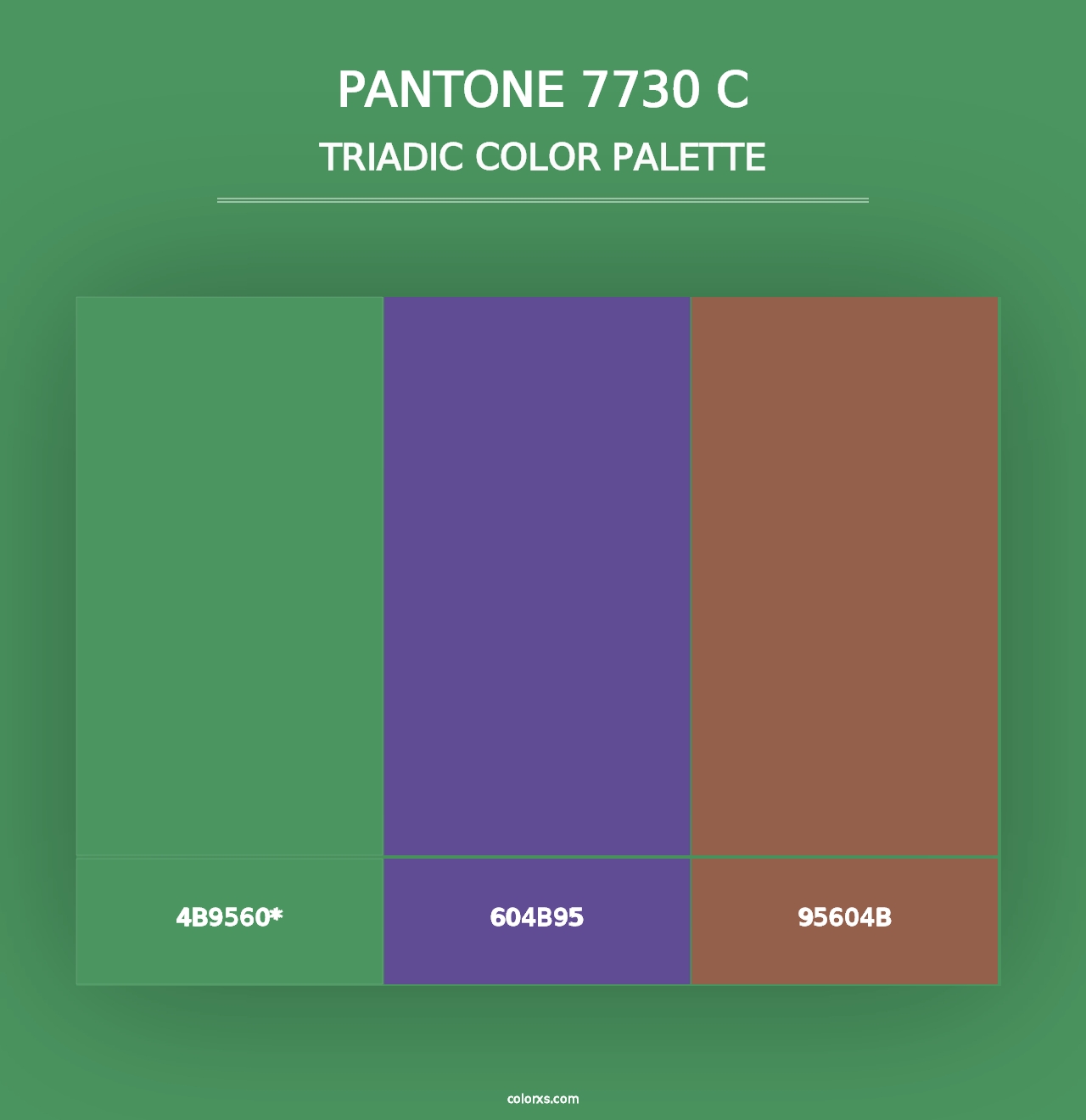 PANTONE 7730 C - Triadic Color Palette