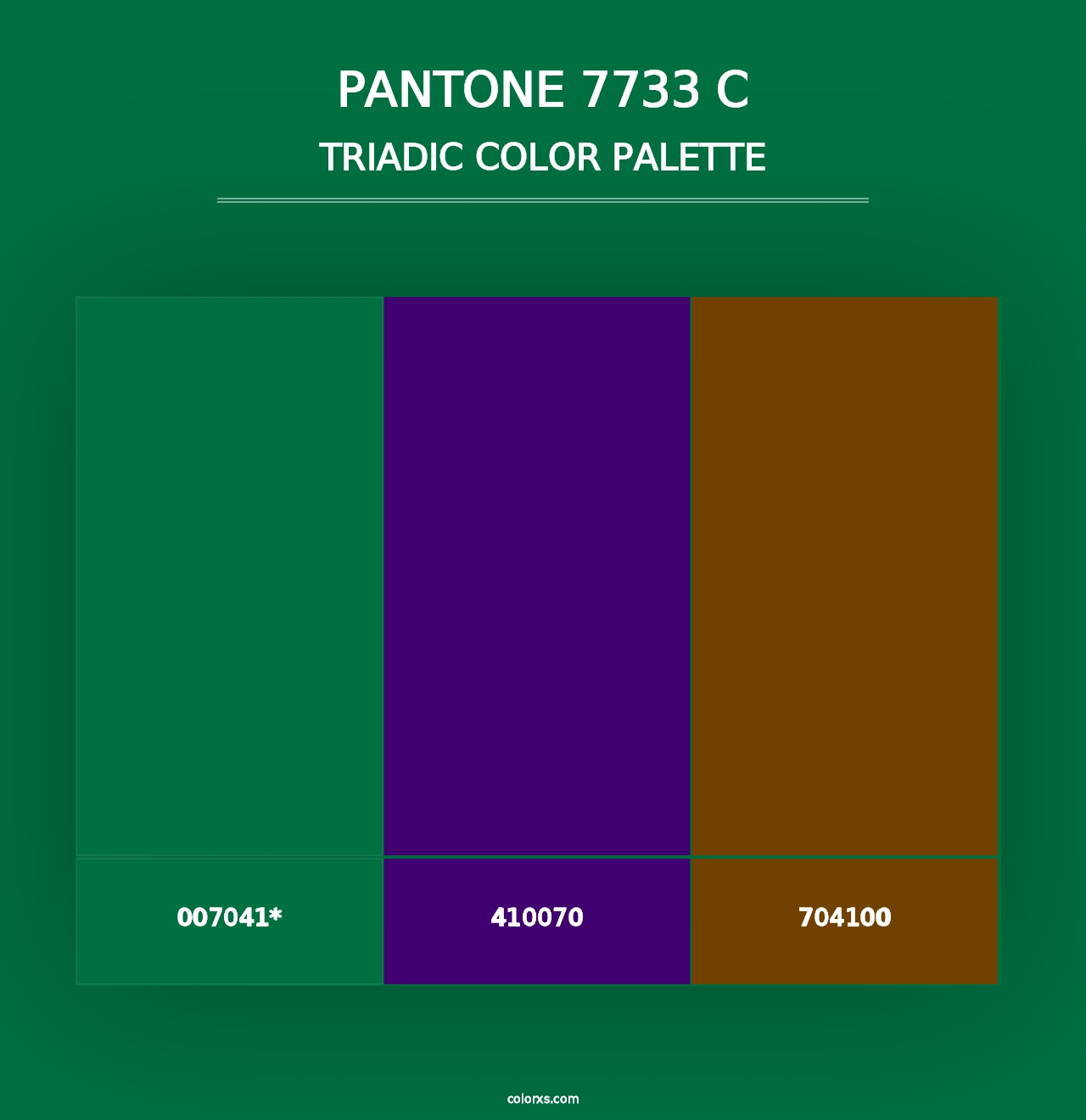 PANTONE 7733 C - Triadic Color Palette