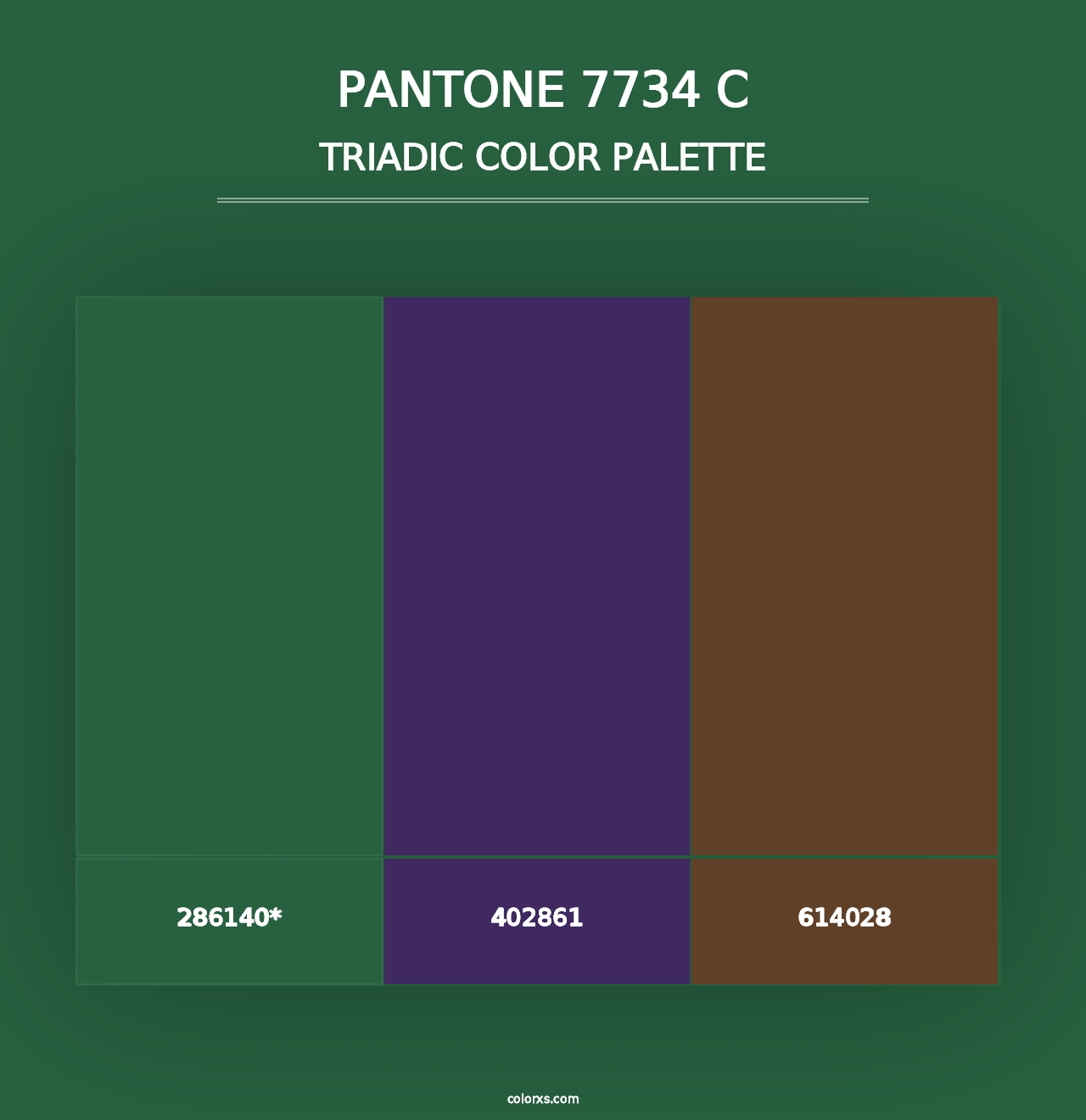 PANTONE 7734 C - Triadic Color Palette