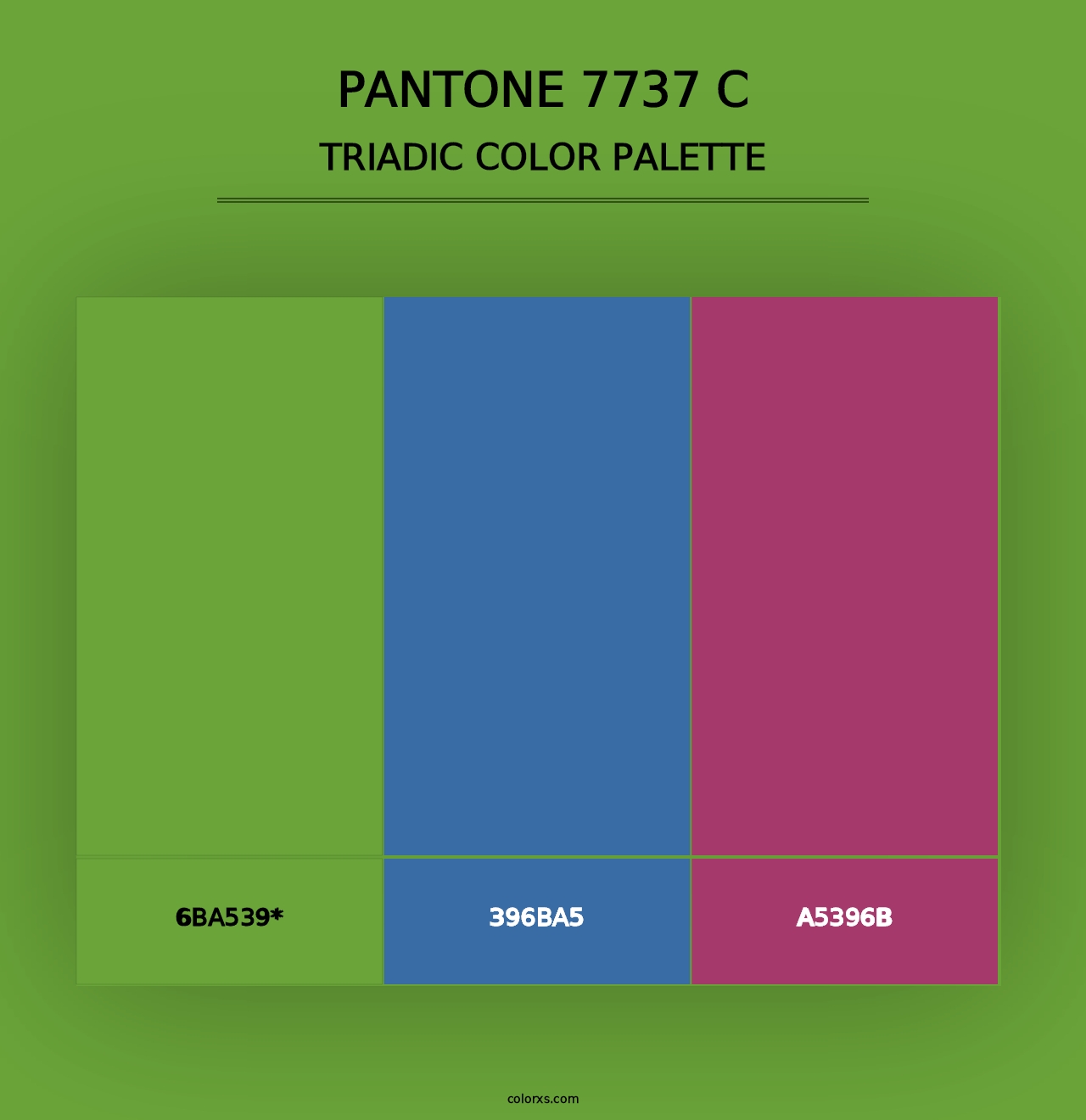 PANTONE 7737 C - Triadic Color Palette