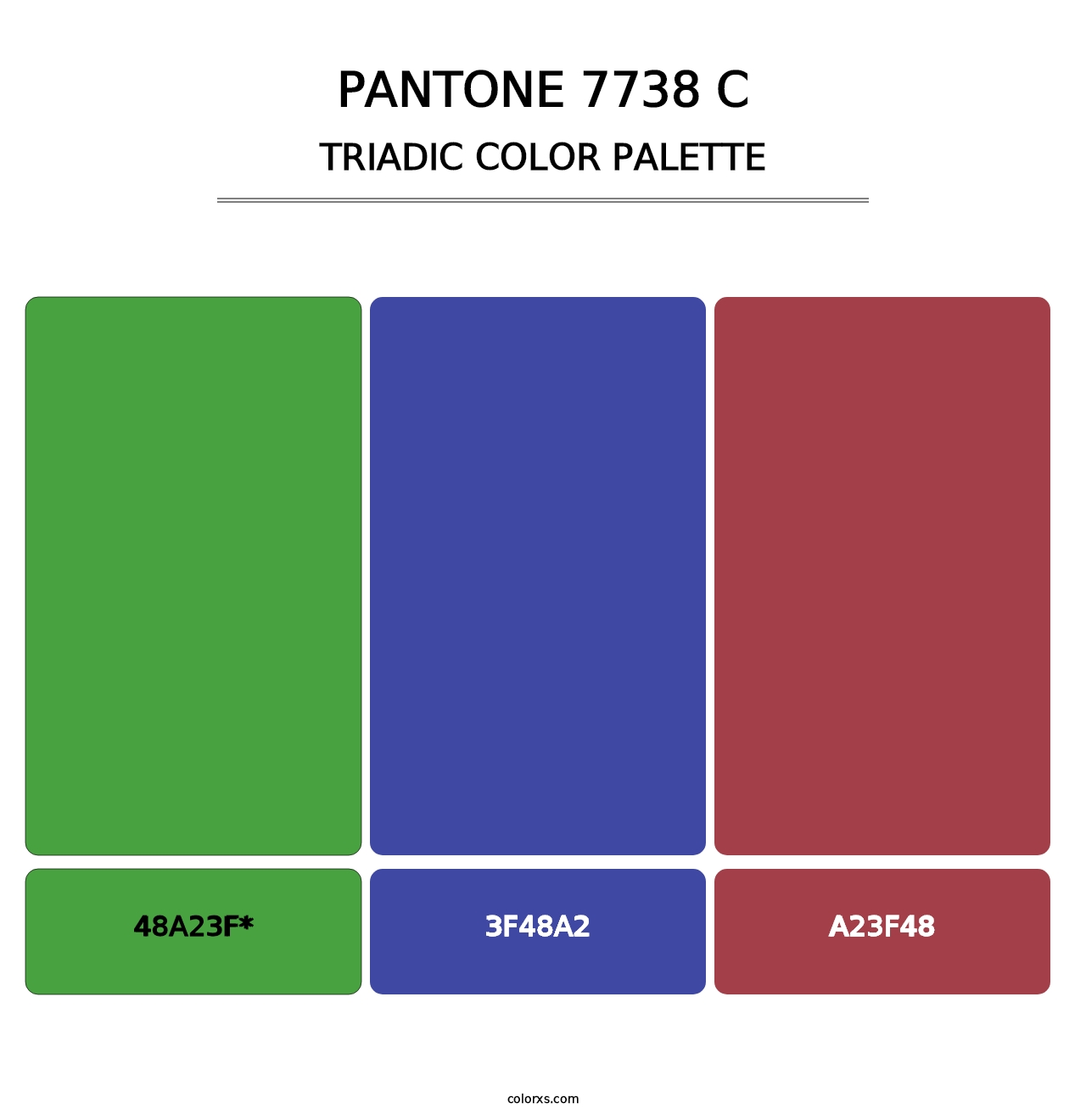 PANTONE 7738 C - Triadic Color Palette