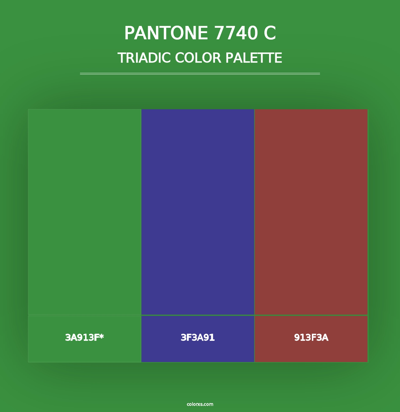 PANTONE 7740 C - Triadic Color Palette