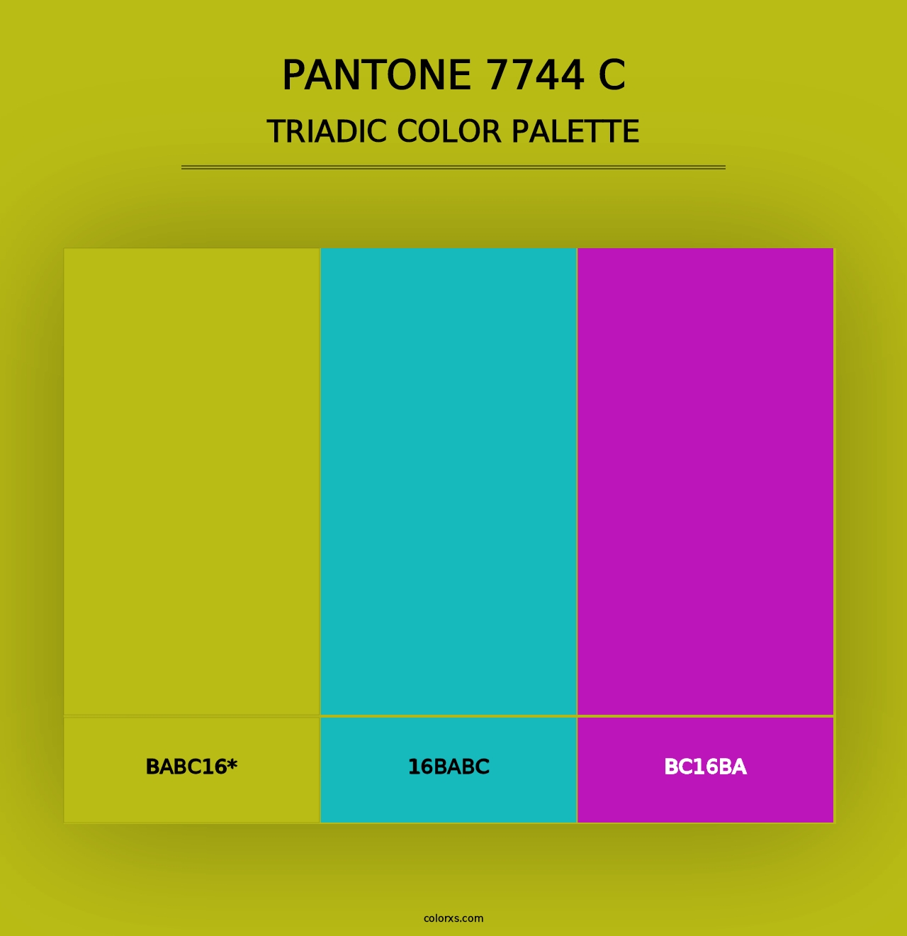 PANTONE 7744 C - Triadic Color Palette