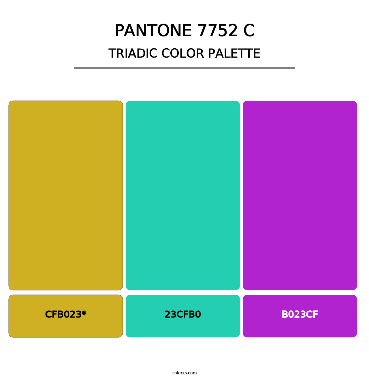 PANTONE 7752 C - Triadic Color Palette