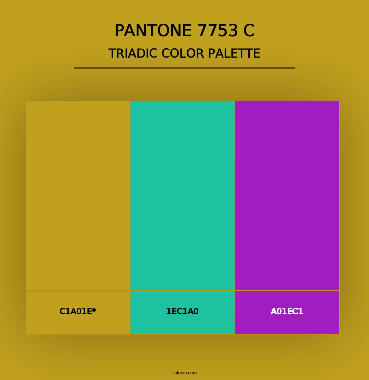 PANTONE 7753 C - Triadic Color Palette