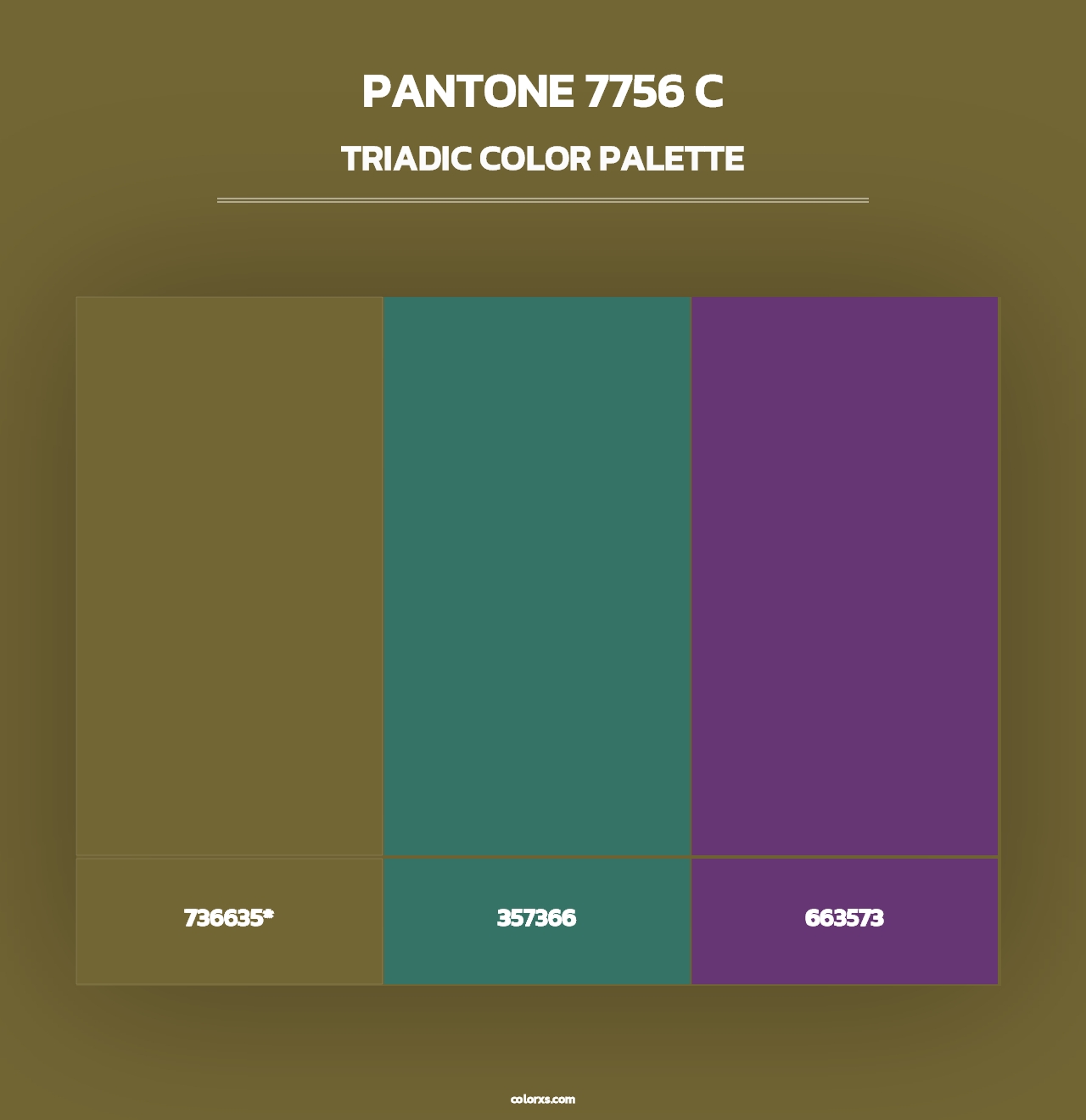 PANTONE 7756 C - Triadic Color Palette