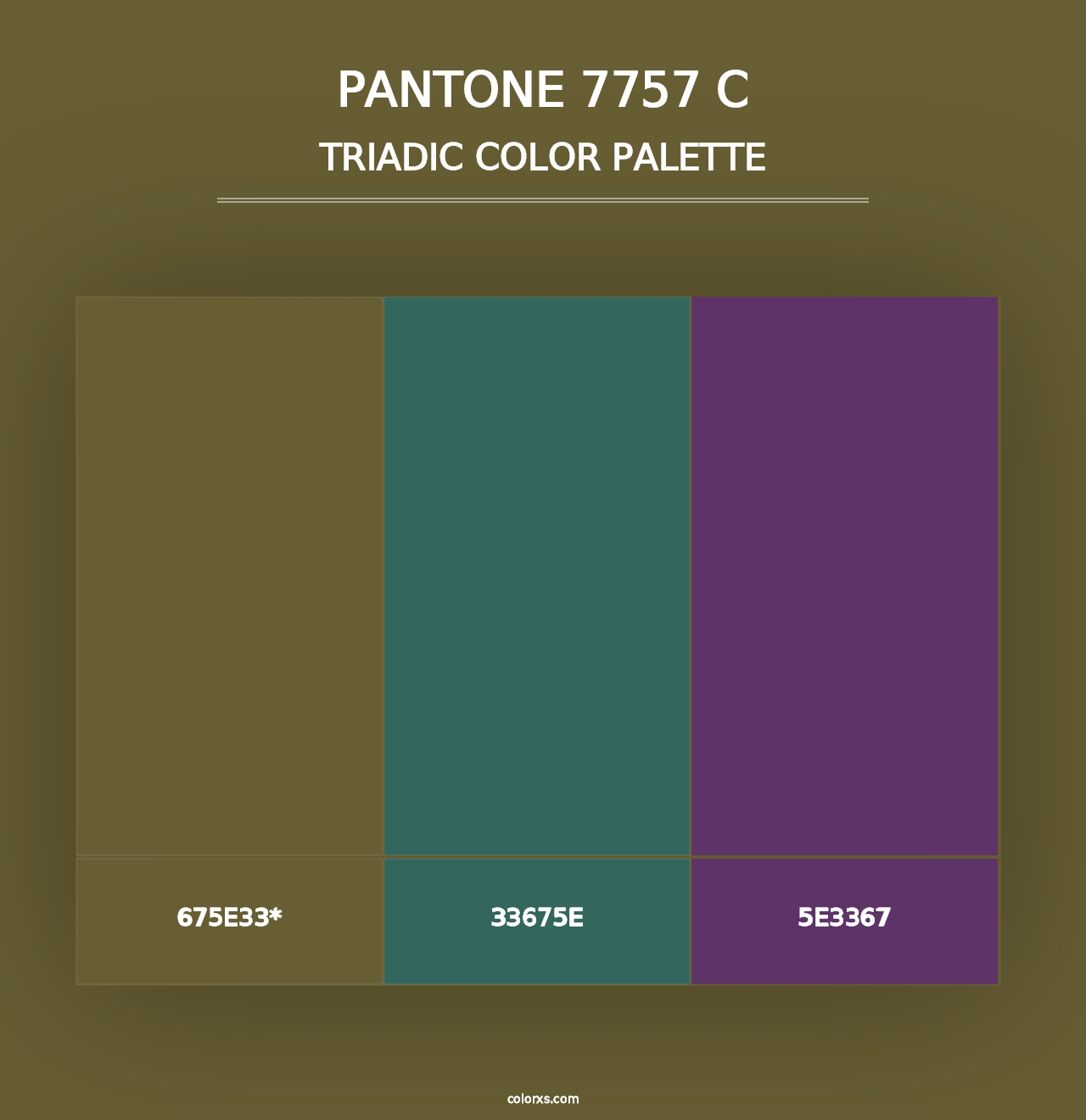 PANTONE 7757 C - Triadic Color Palette