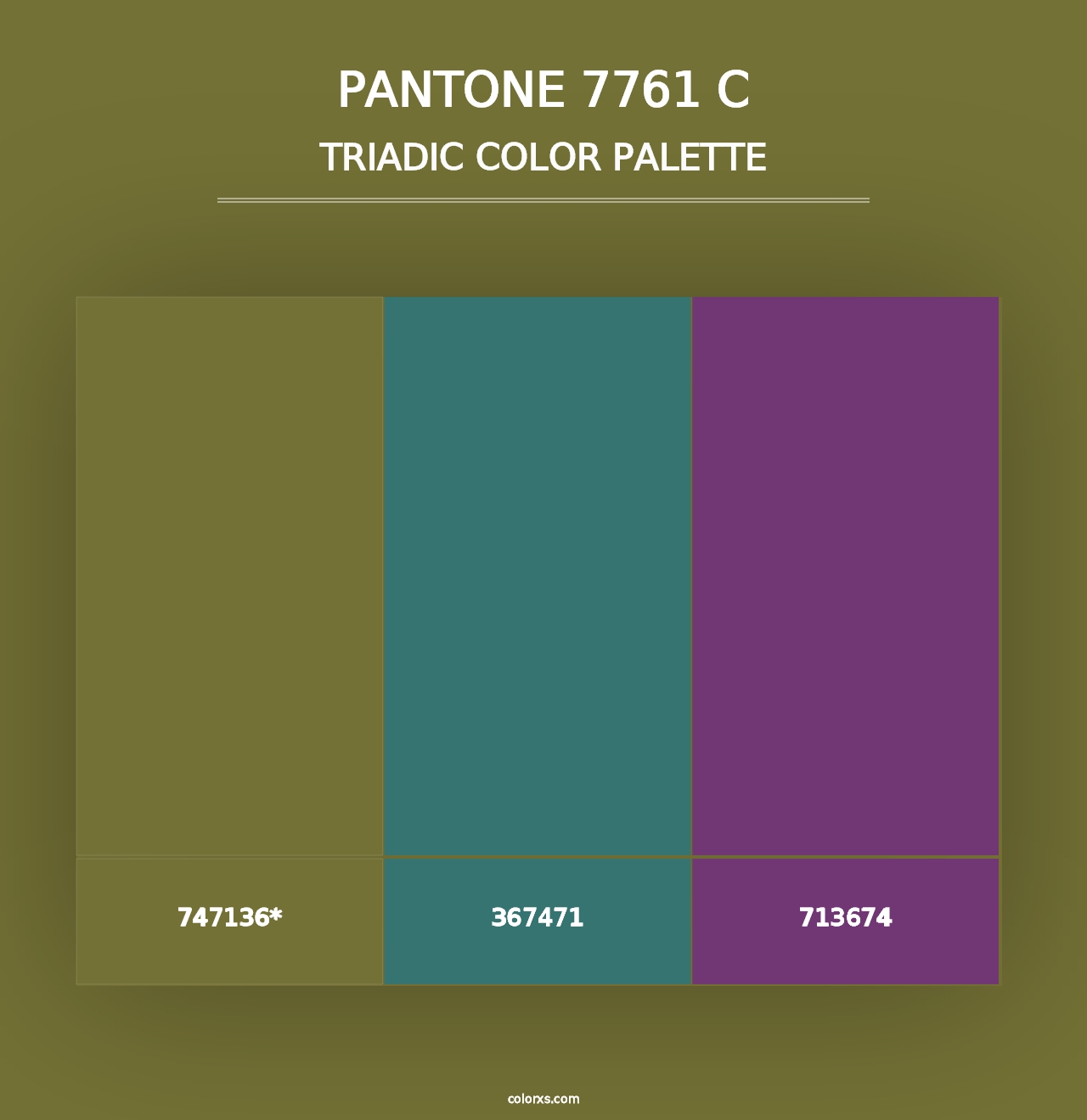 PANTONE 7761 C - Triadic Color Palette