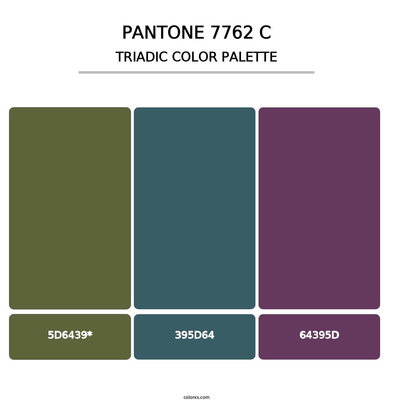 PANTONE 7762 C - Triadic Color Palette