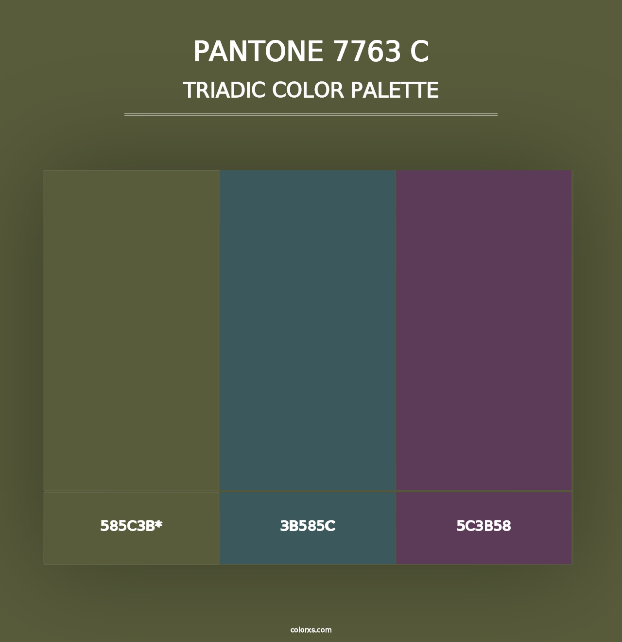 PANTONE 7763 C - Triadic Color Palette