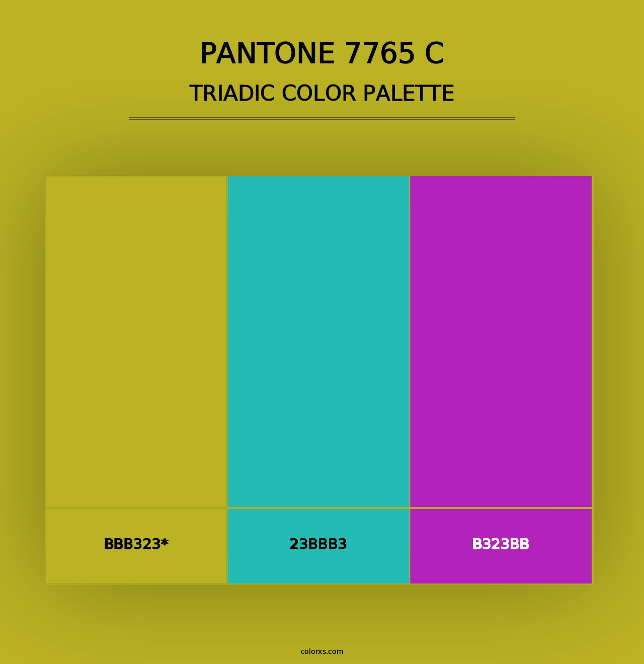 PANTONE 7765 C - Triadic Color Palette