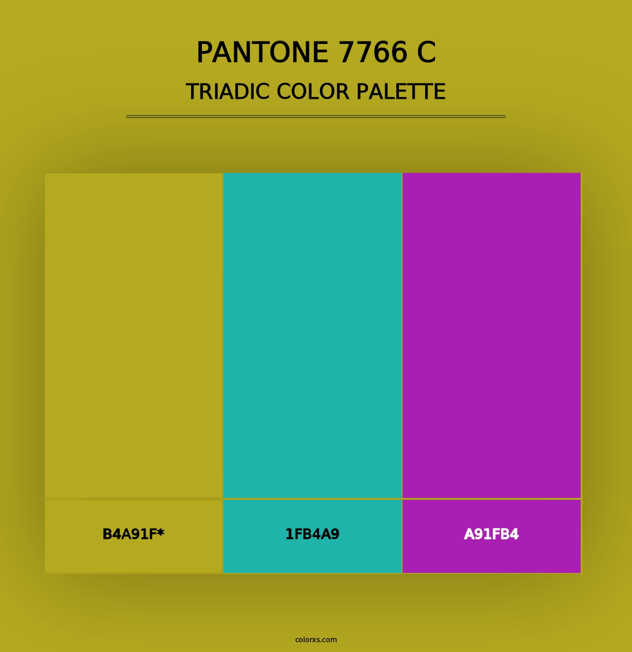 PANTONE 7766 C - Triadic Color Palette