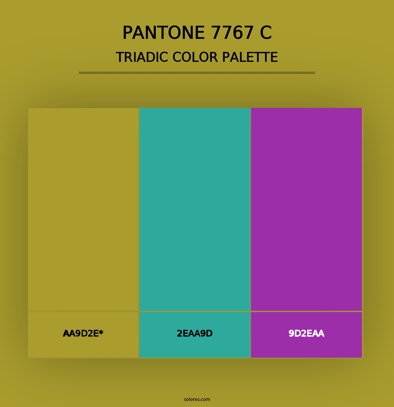 PANTONE 7767 C - Triadic Color Palette