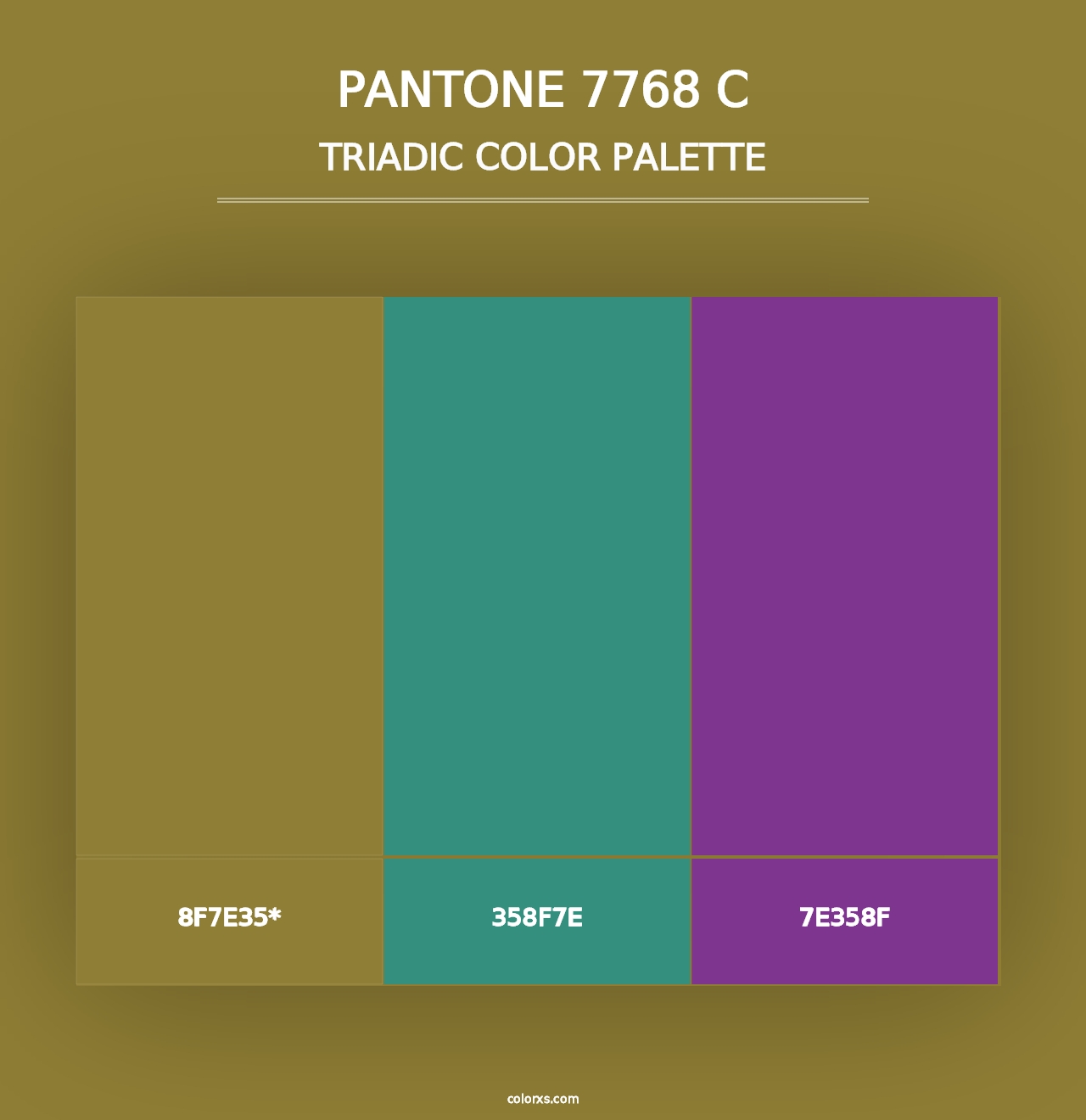 PANTONE 7768 C - Triadic Color Palette