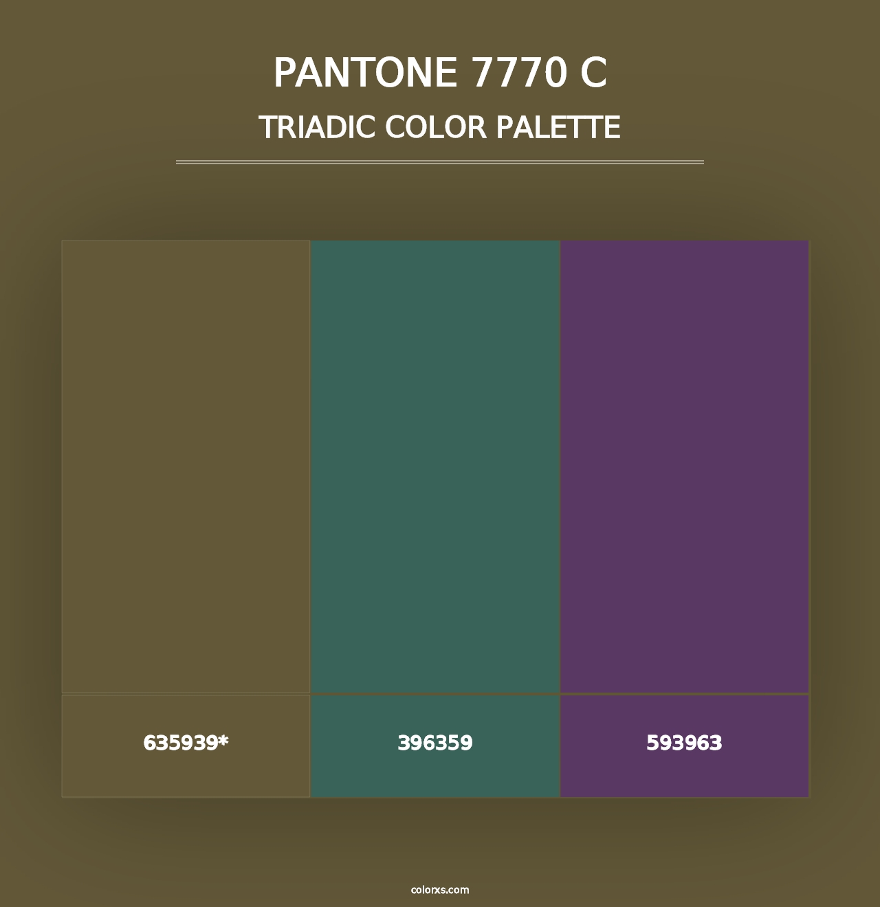 PANTONE 7770 C - Triadic Color Palette