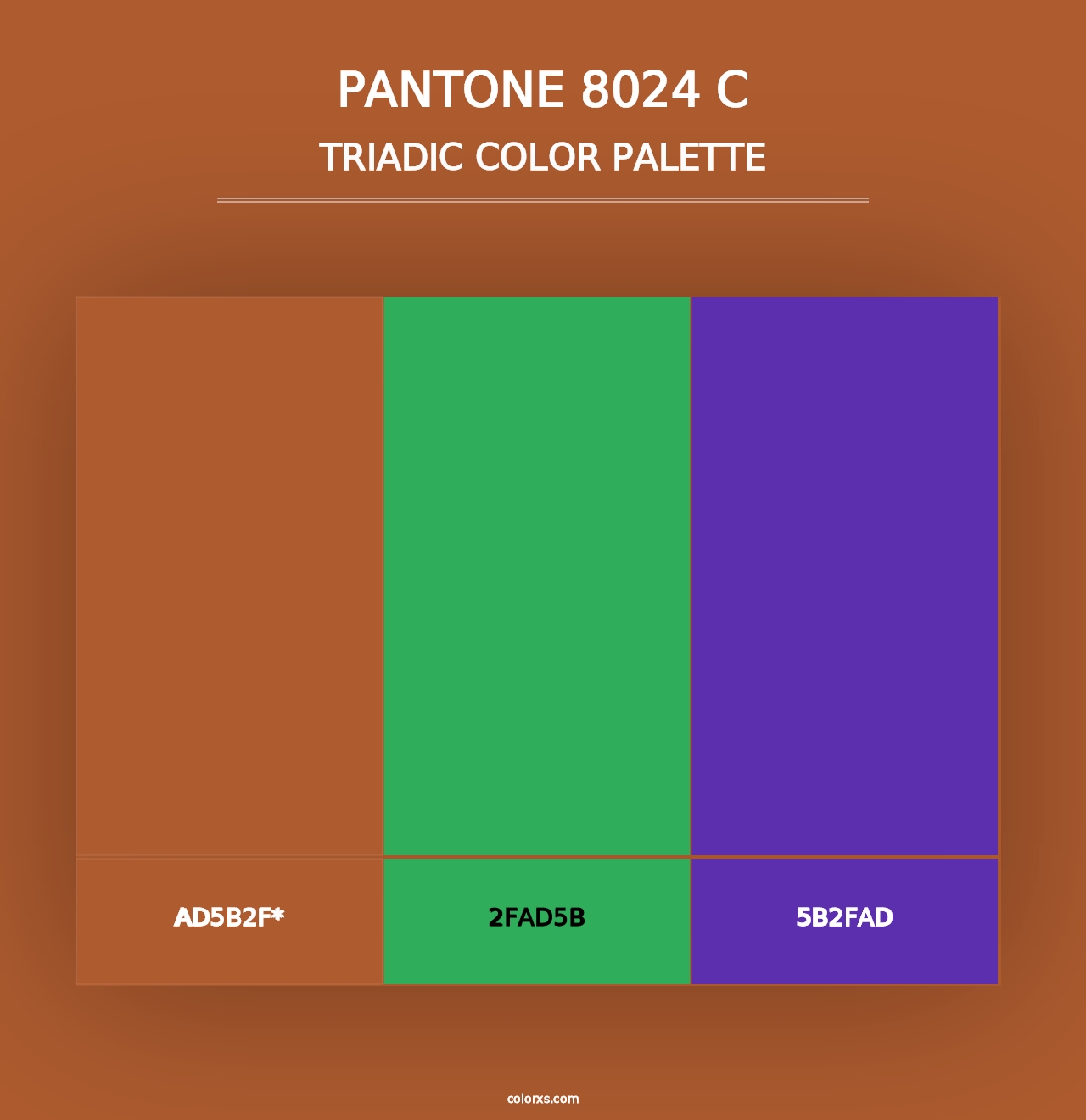 PANTONE 8024 C - Triadic Color Palette