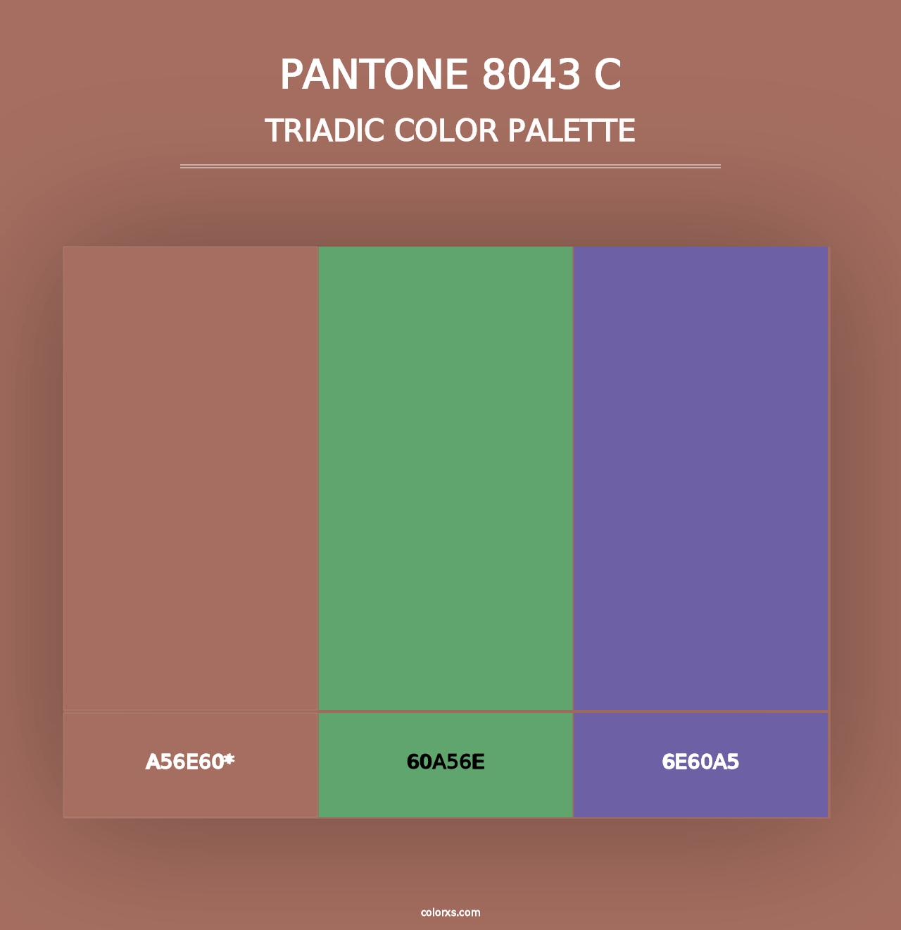 PANTONE 8043 C - Triadic Color Palette