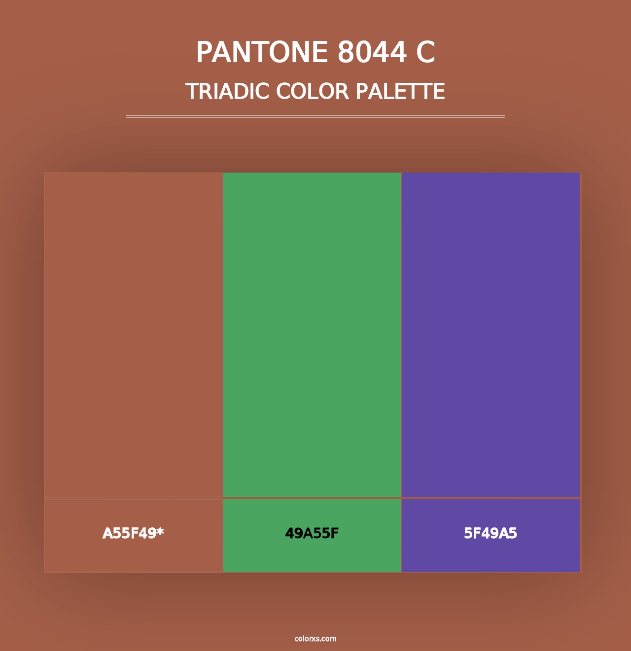 PANTONE 8044 C - Triadic Color Palette