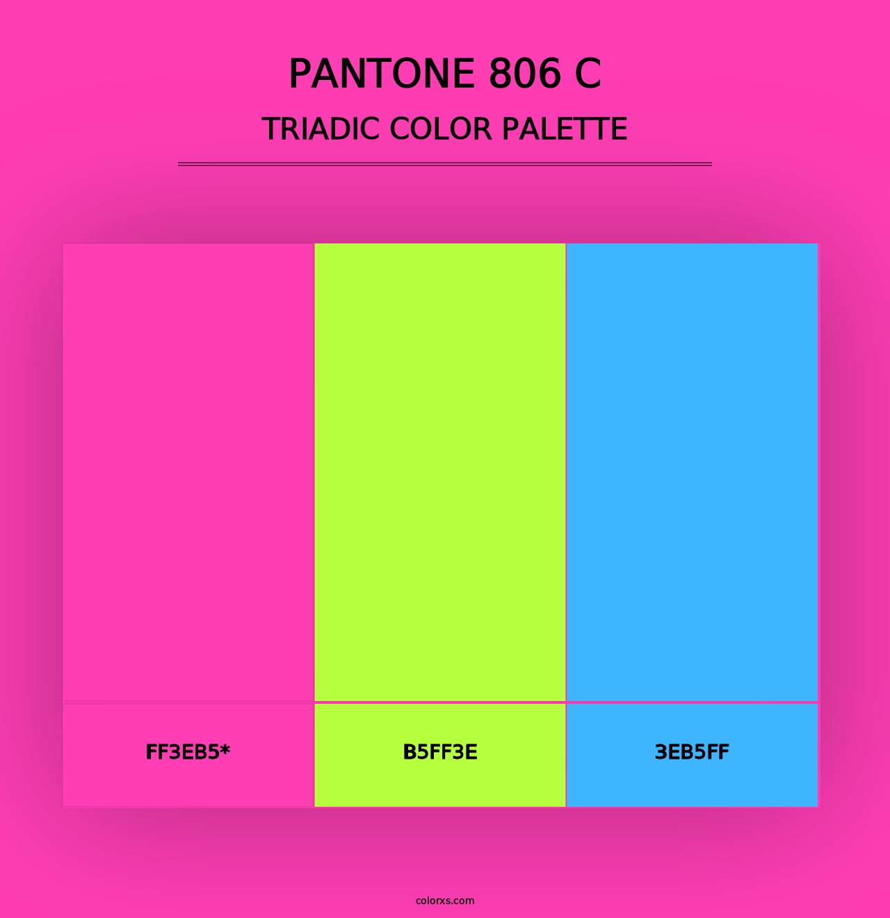 PANTONE 806 C - Triadic Color Palette