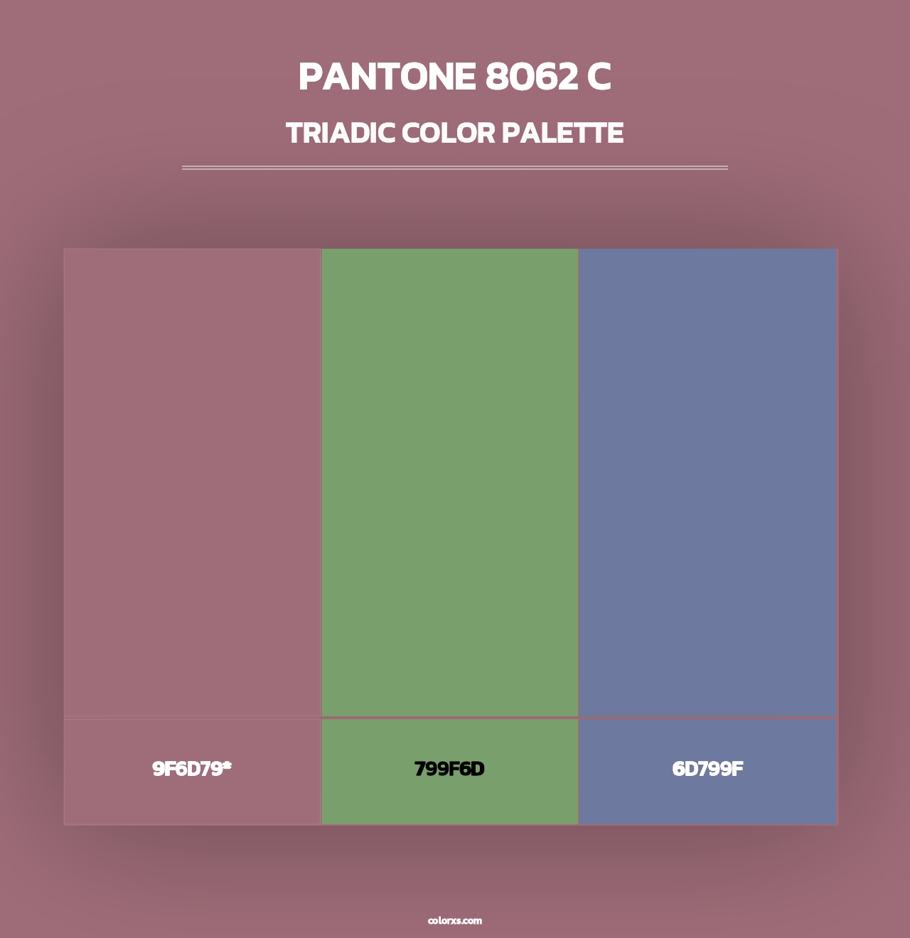 PANTONE 8062 C - Triadic Color Palette