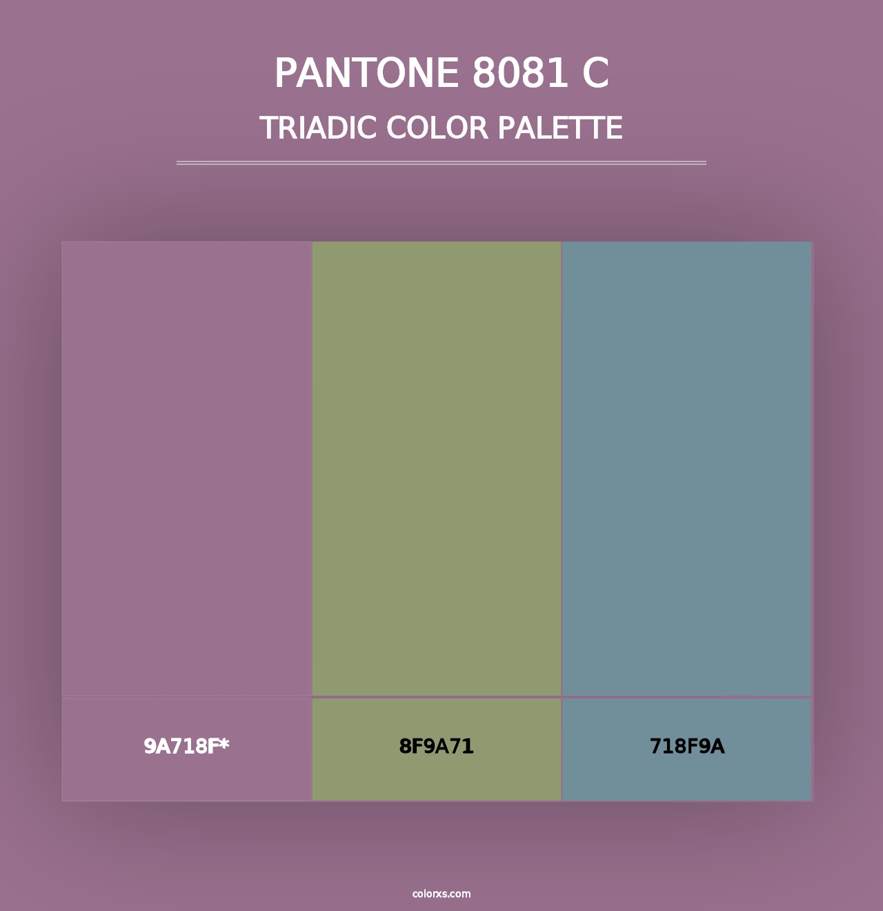 PANTONE 8081 C - Triadic Color Palette