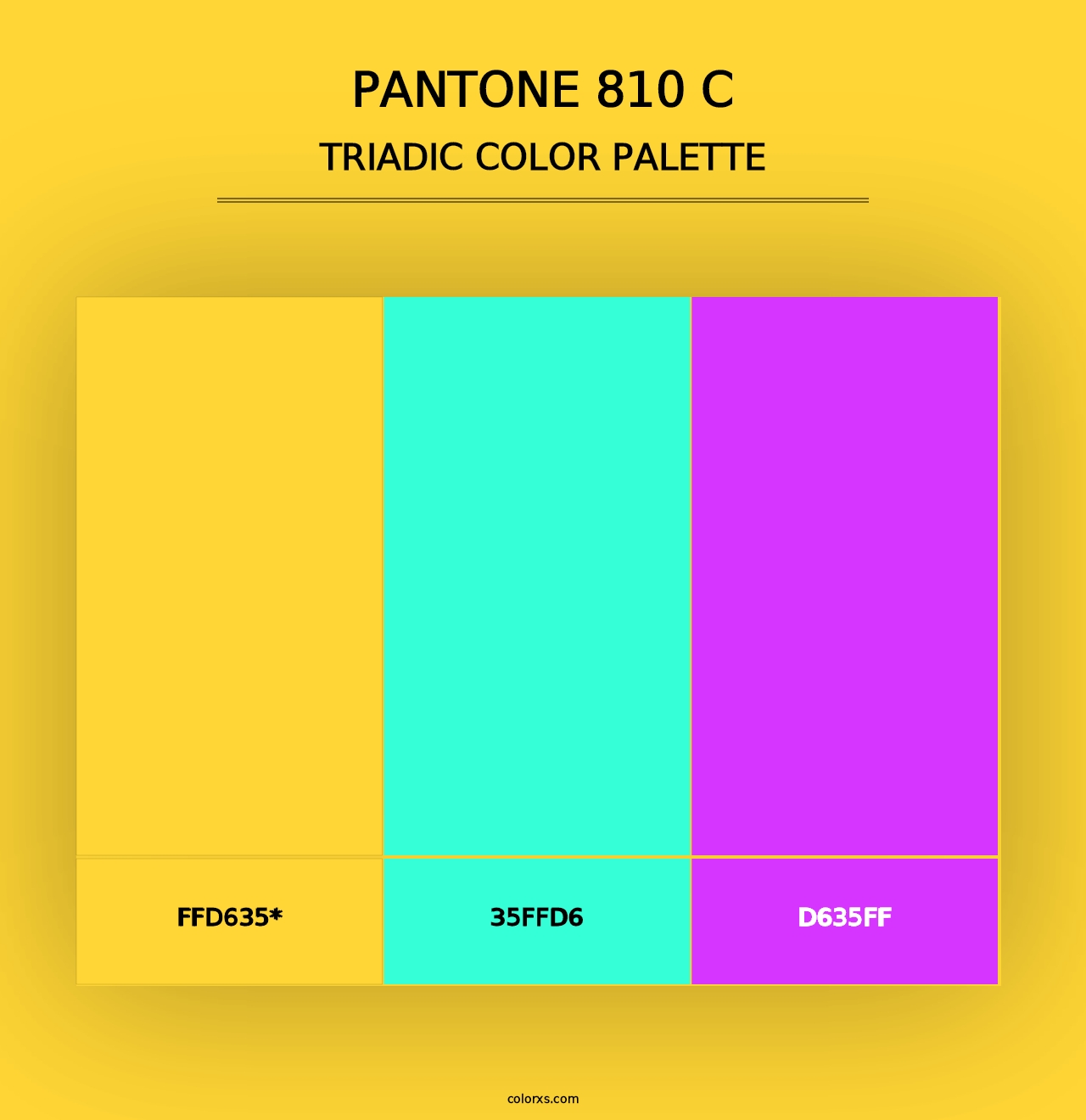 PANTONE 810 C - Triadic Color Palette