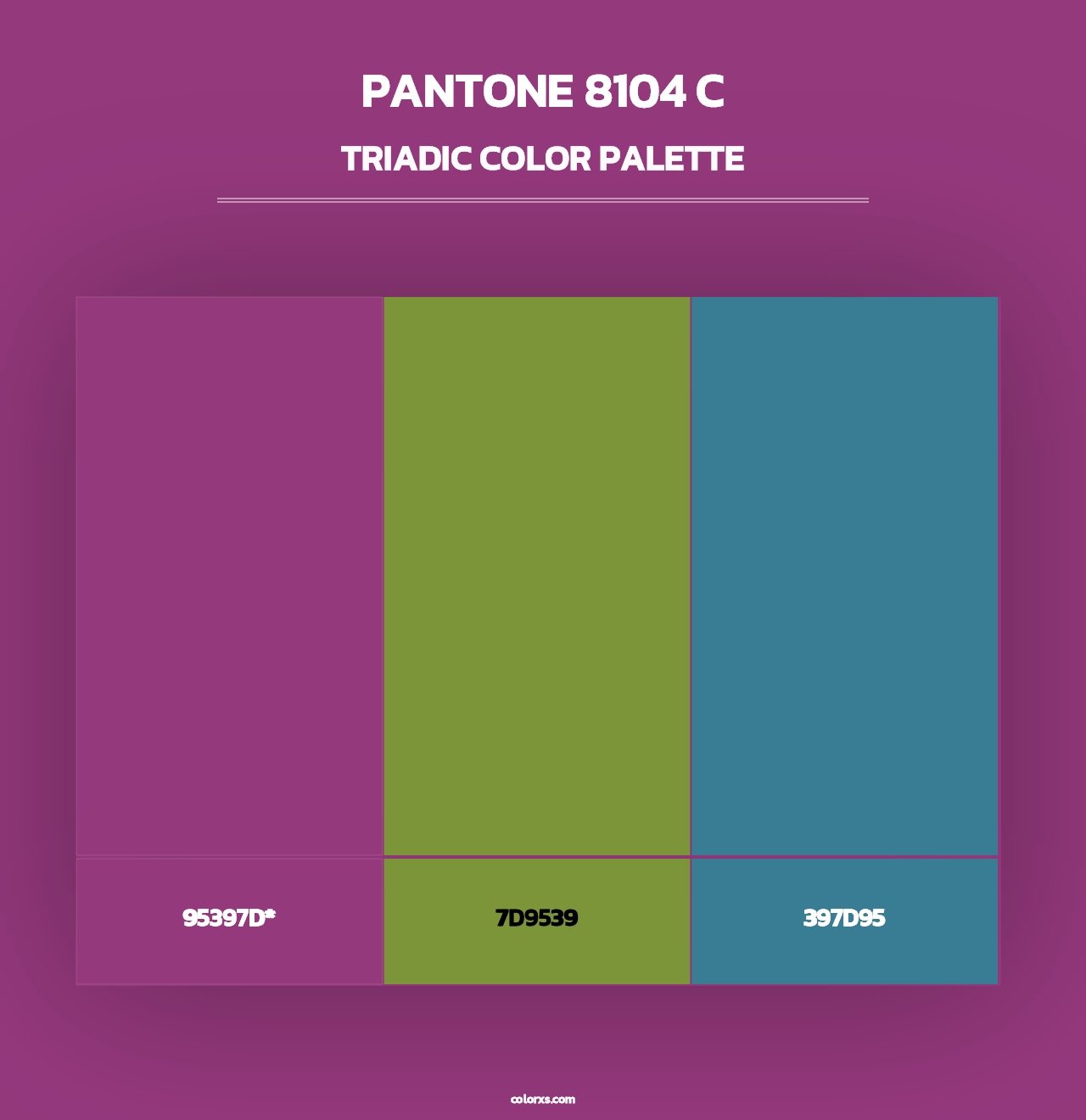 PANTONE 8104 C - Triadic Color Palette