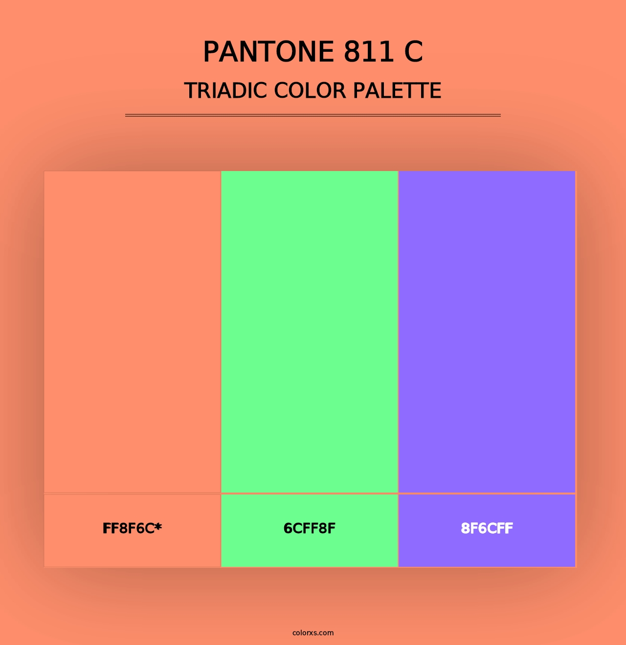 PANTONE 811 C - Triadic Color Palette