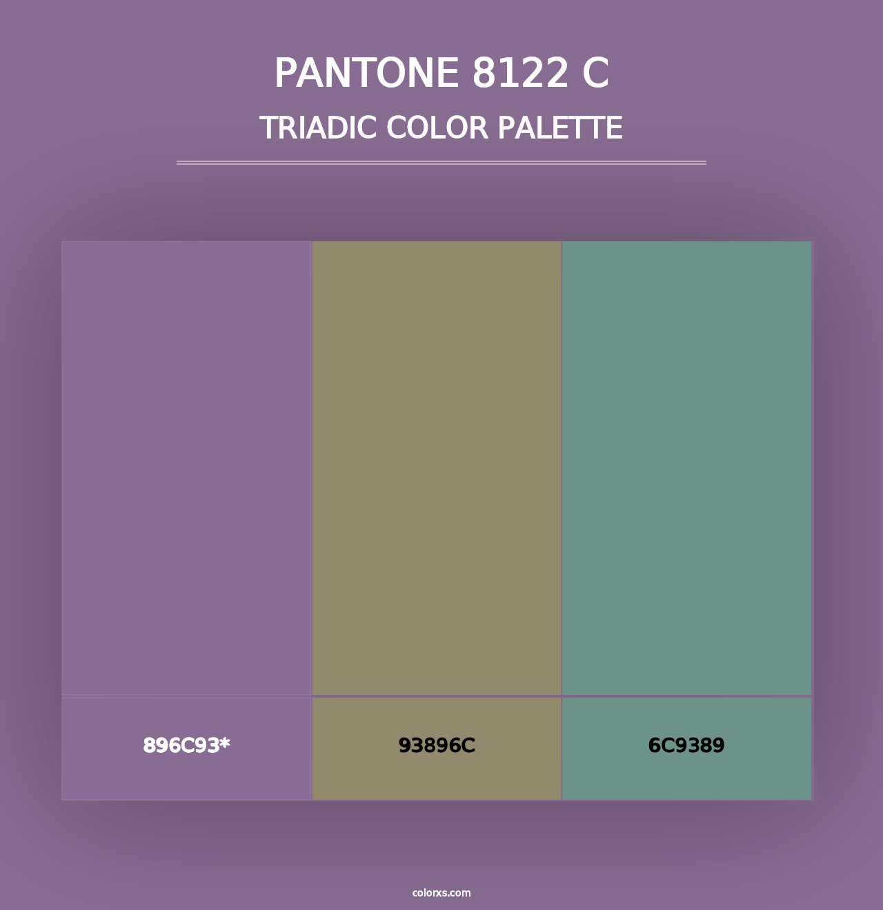 PANTONE 8122 C - Triadic Color Palette