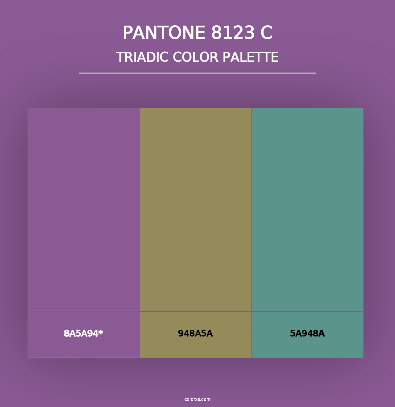 PANTONE 8123 C - Triadic Color Palette