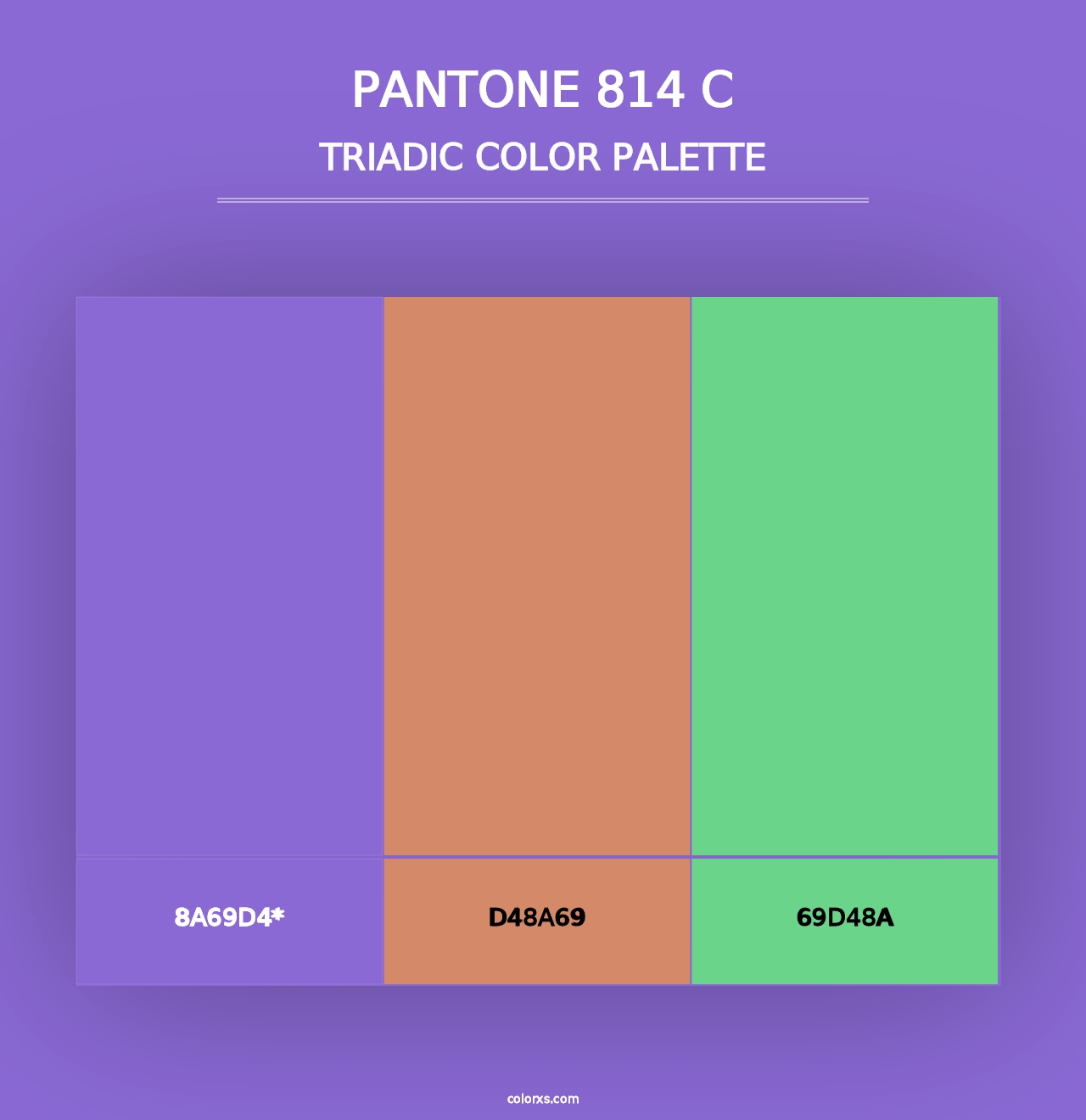 PANTONE 814 C - Triadic Color Palette