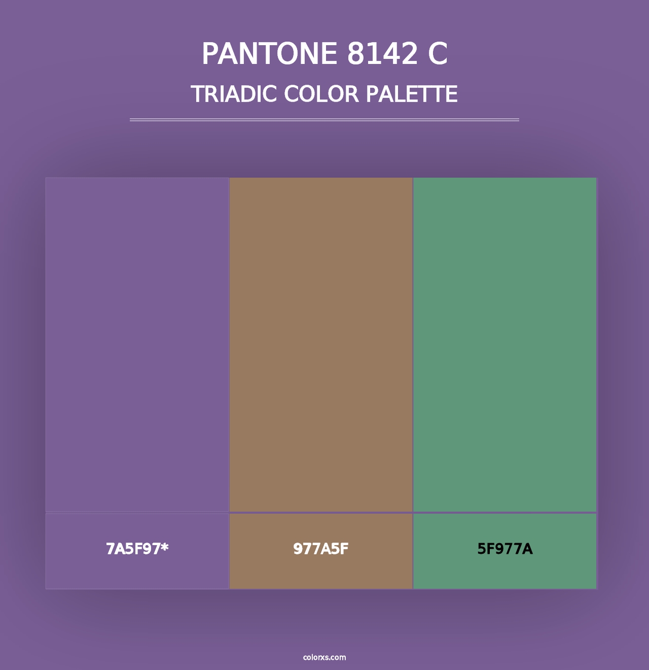 PANTONE 8142 C - Triadic Color Palette