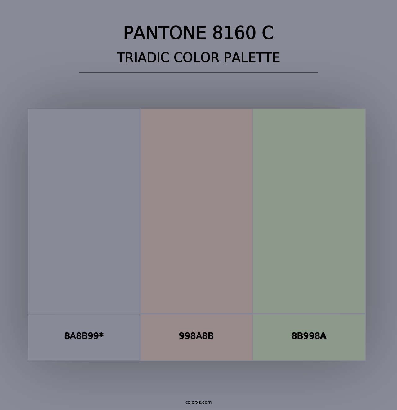 PANTONE 8160 C - Triadic Color Palette