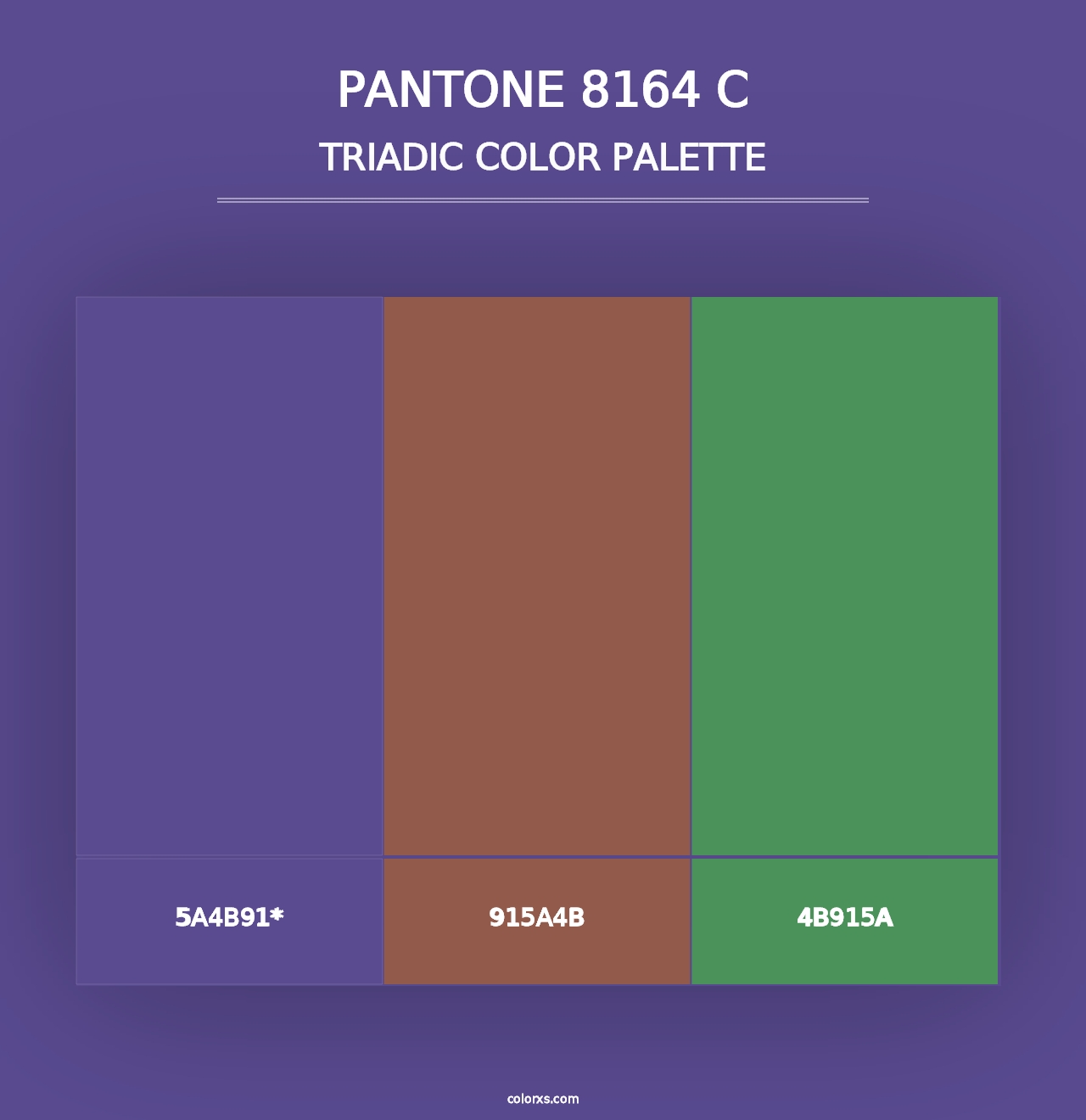 PANTONE 8164 C - Triadic Color Palette