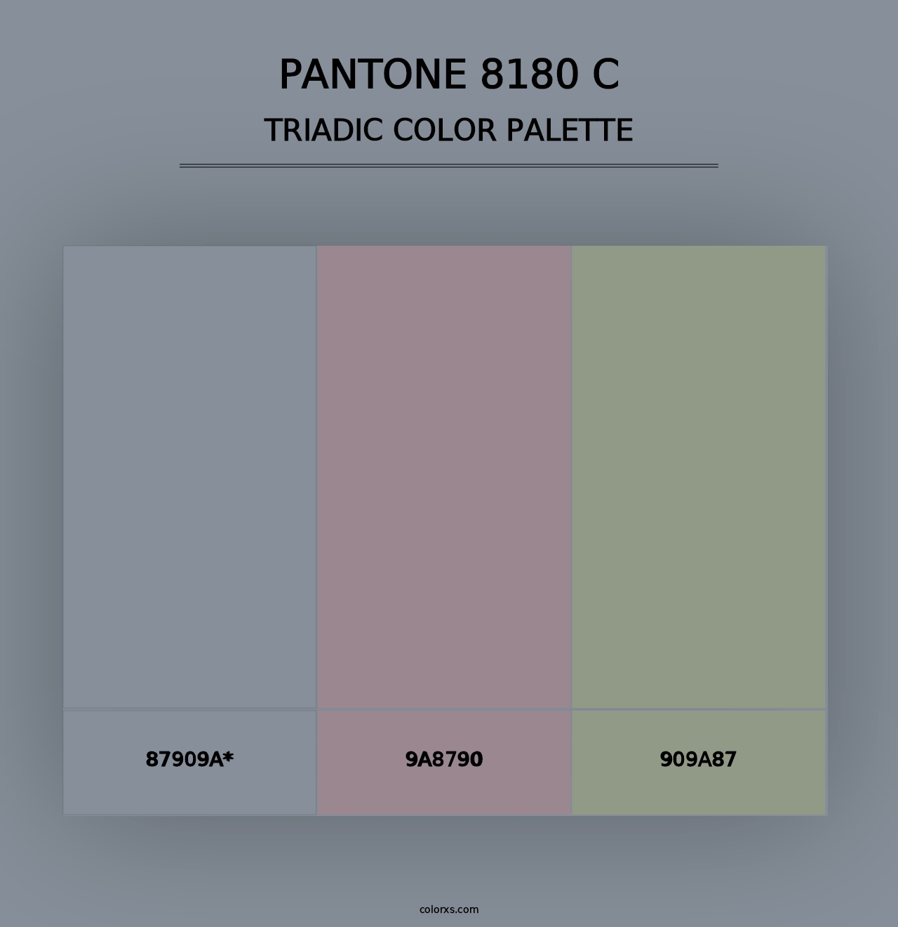 PANTONE 8180 C - Triadic Color Palette