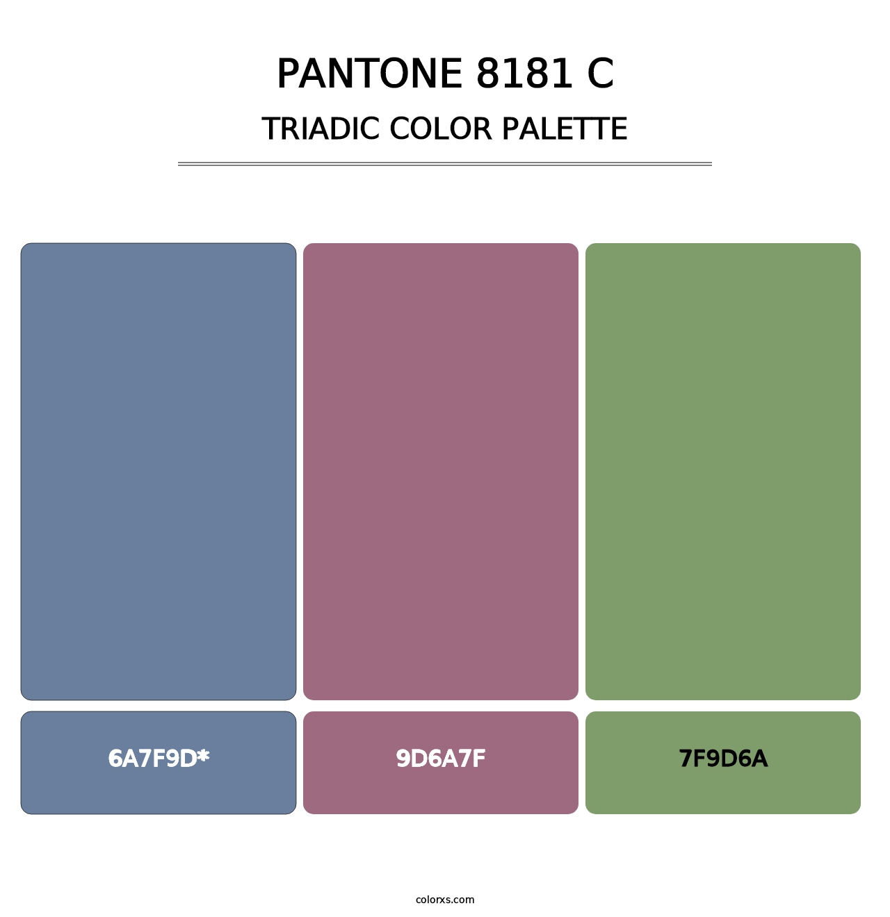 PANTONE 8181 C - Triadic Color Palette