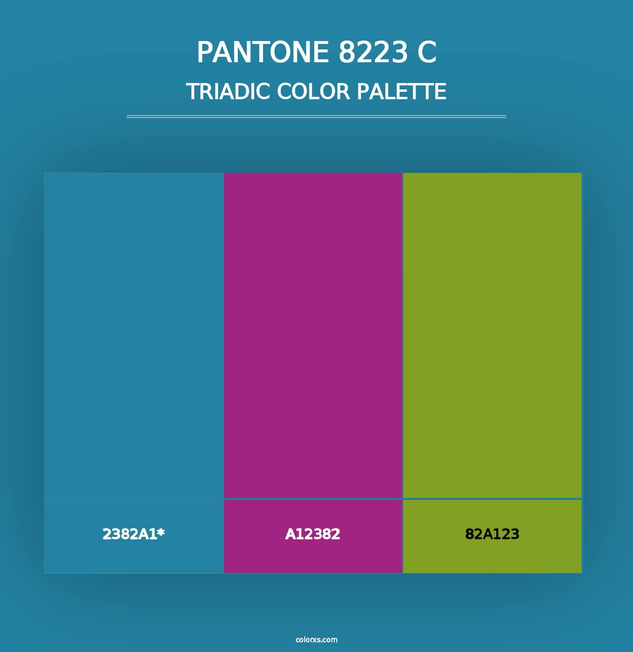 PANTONE 8223 C - Triadic Color Palette