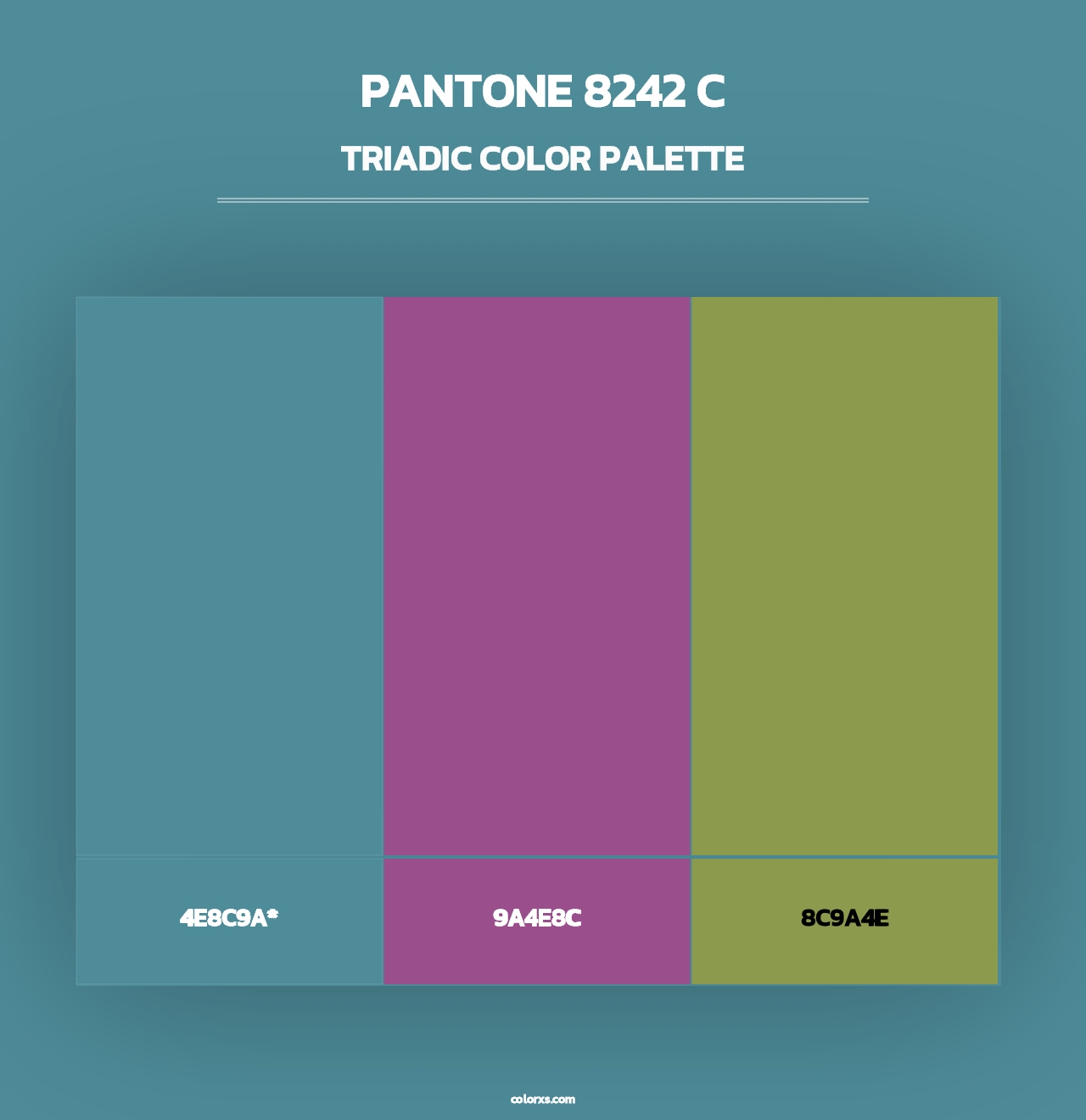 PANTONE 8242 C - Triadic Color Palette