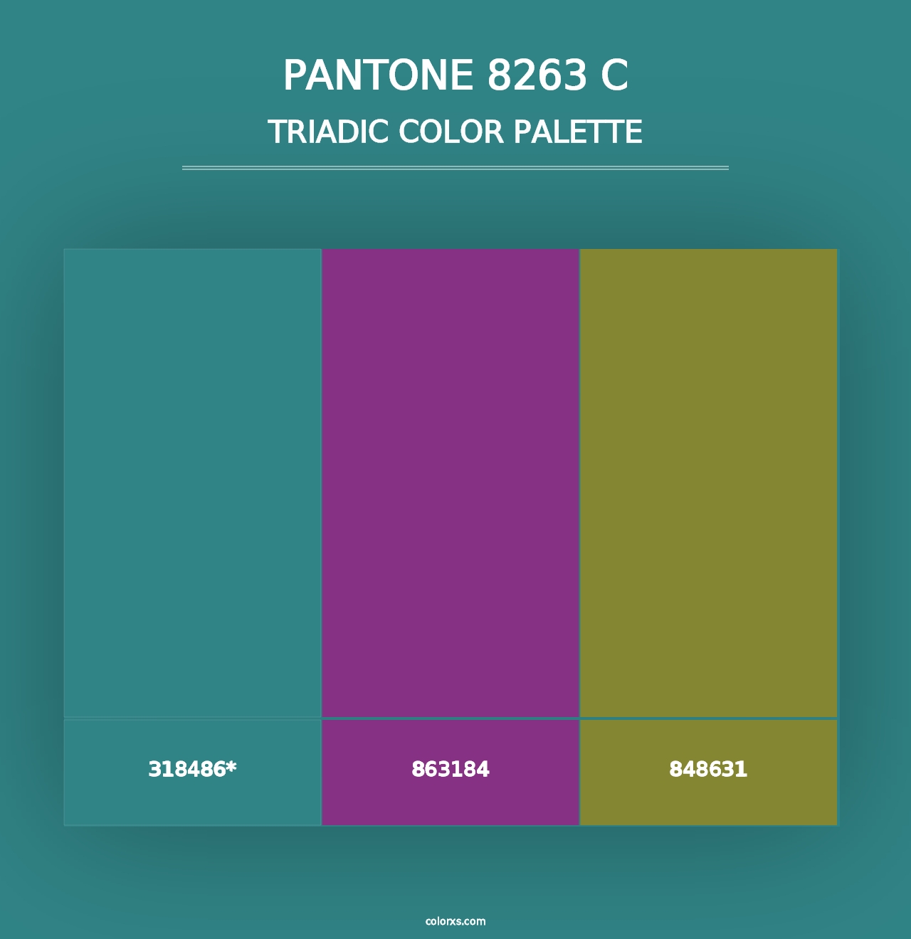 PANTONE 8263 C - Triadic Color Palette