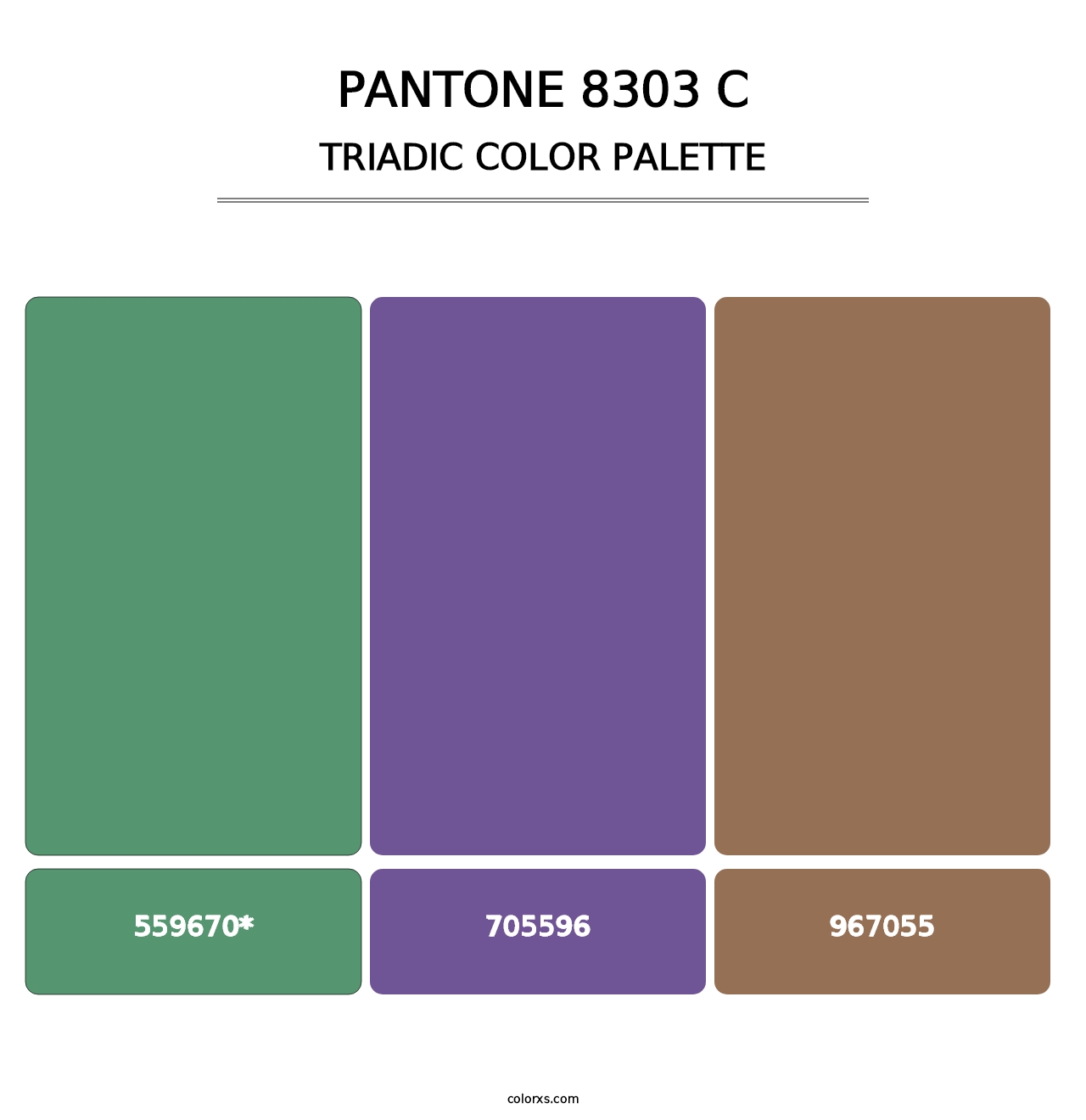 PANTONE 8303 C - Triadic Color Palette