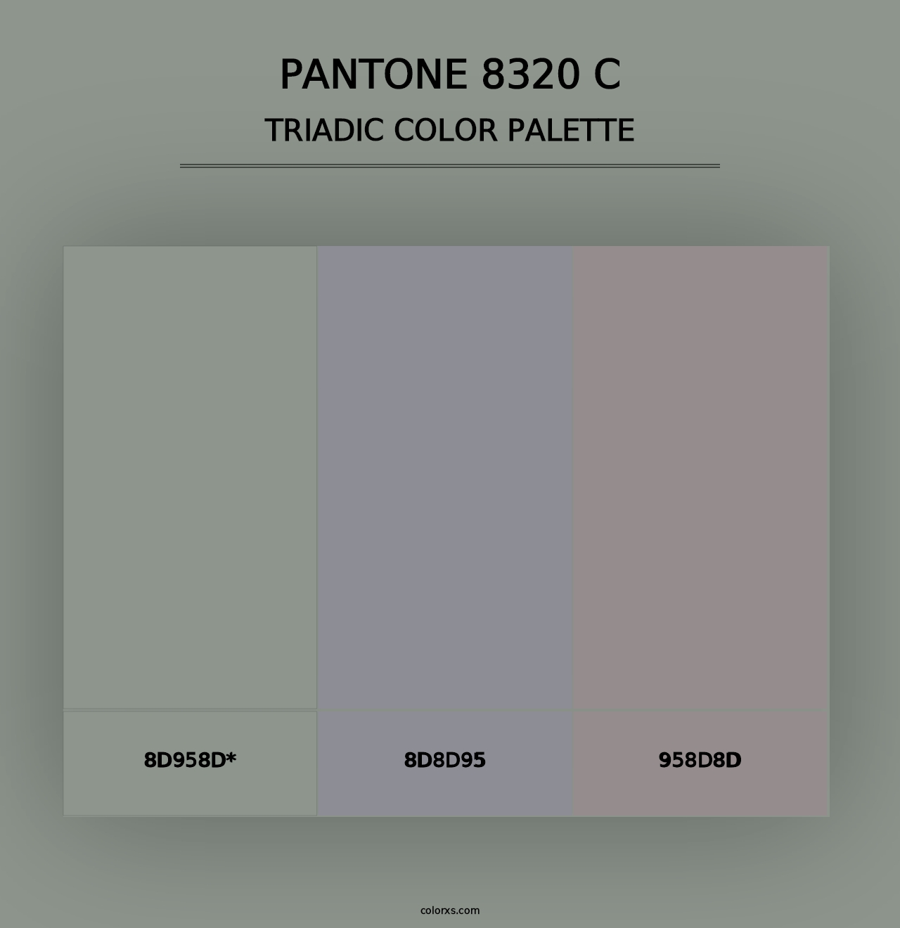 PANTONE 8320 C - Triadic Color Palette