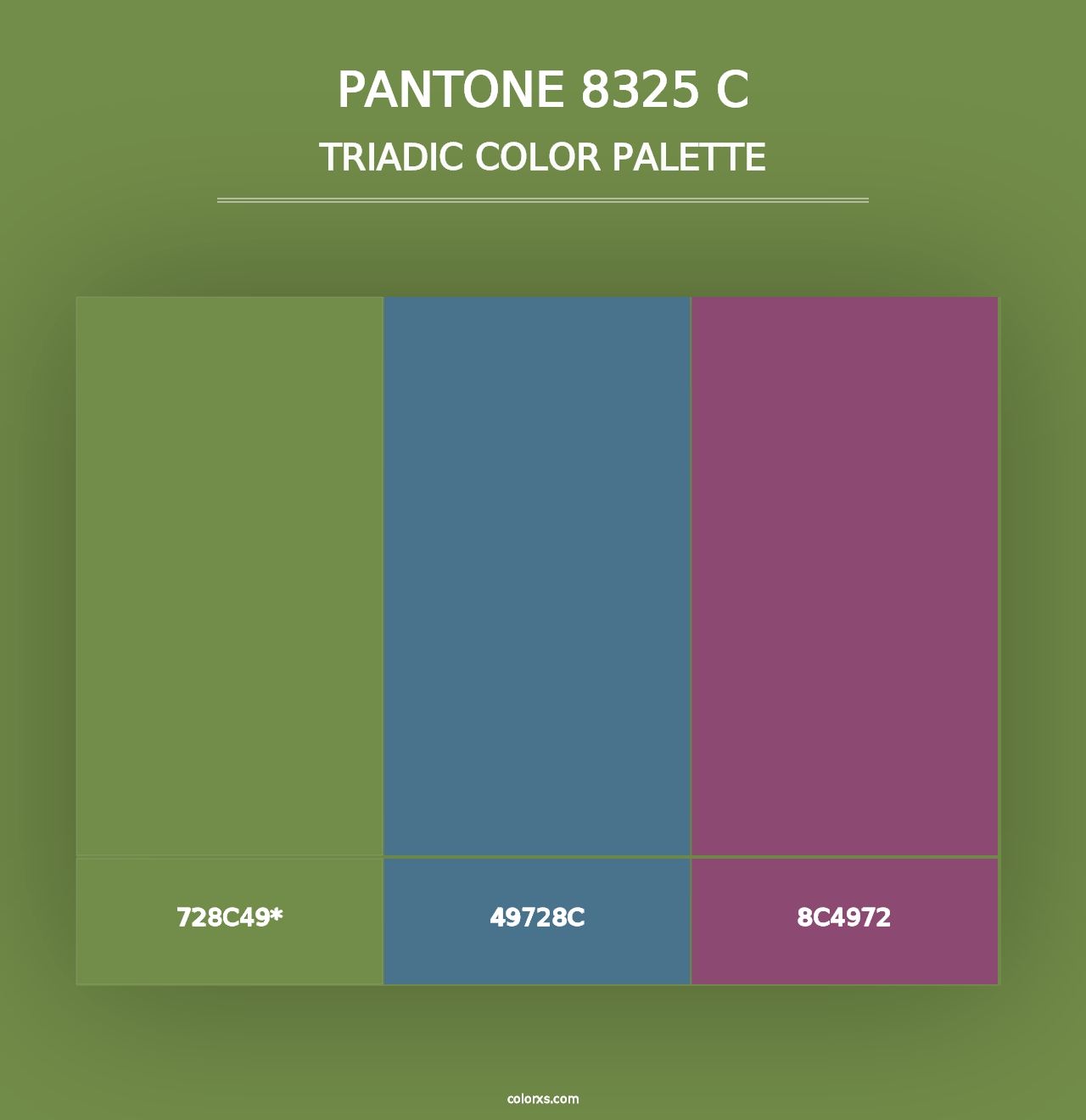 PANTONE 8325 C - Triadic Color Palette