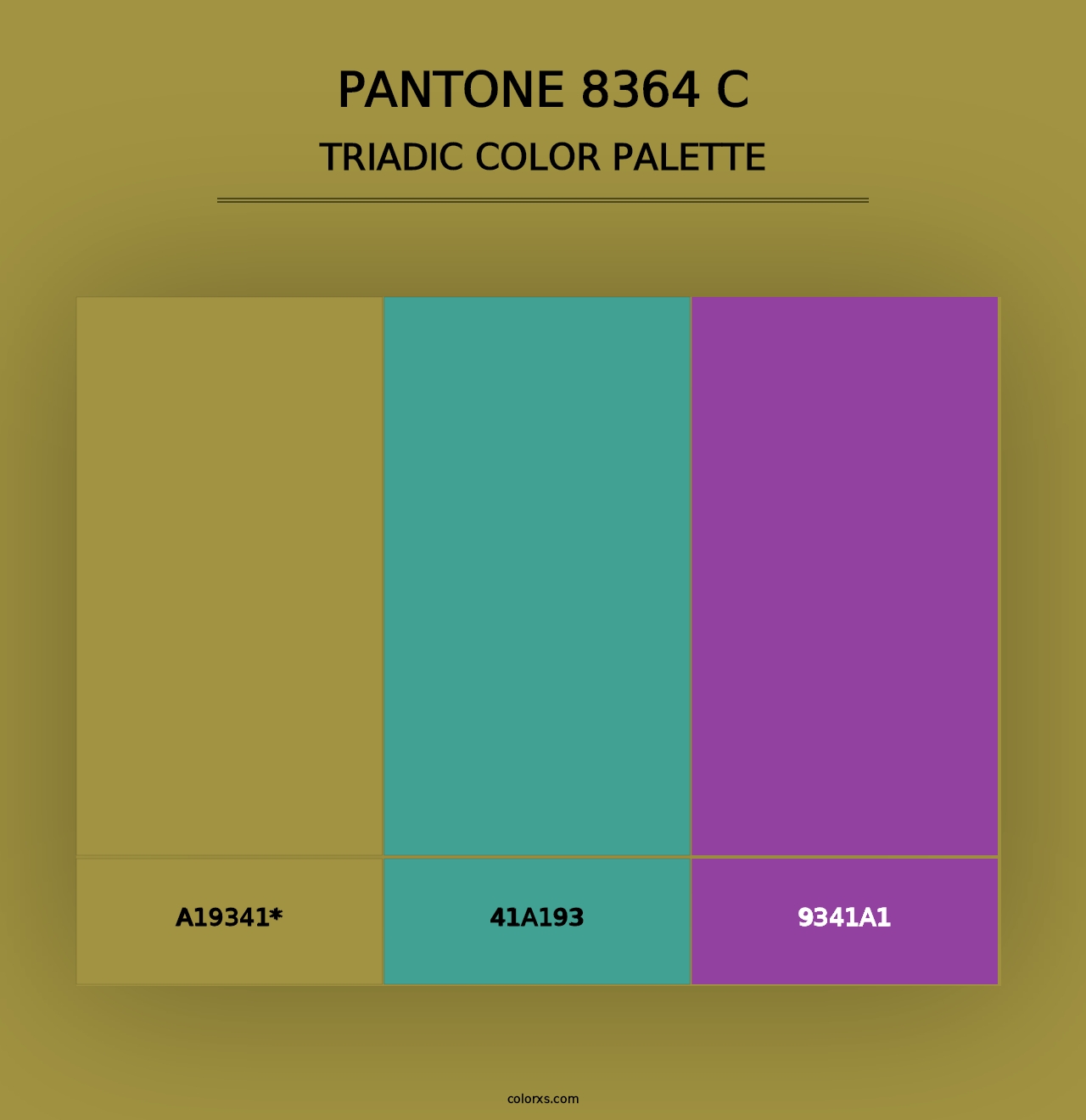 PANTONE 8364 C - Triadic Color Palette