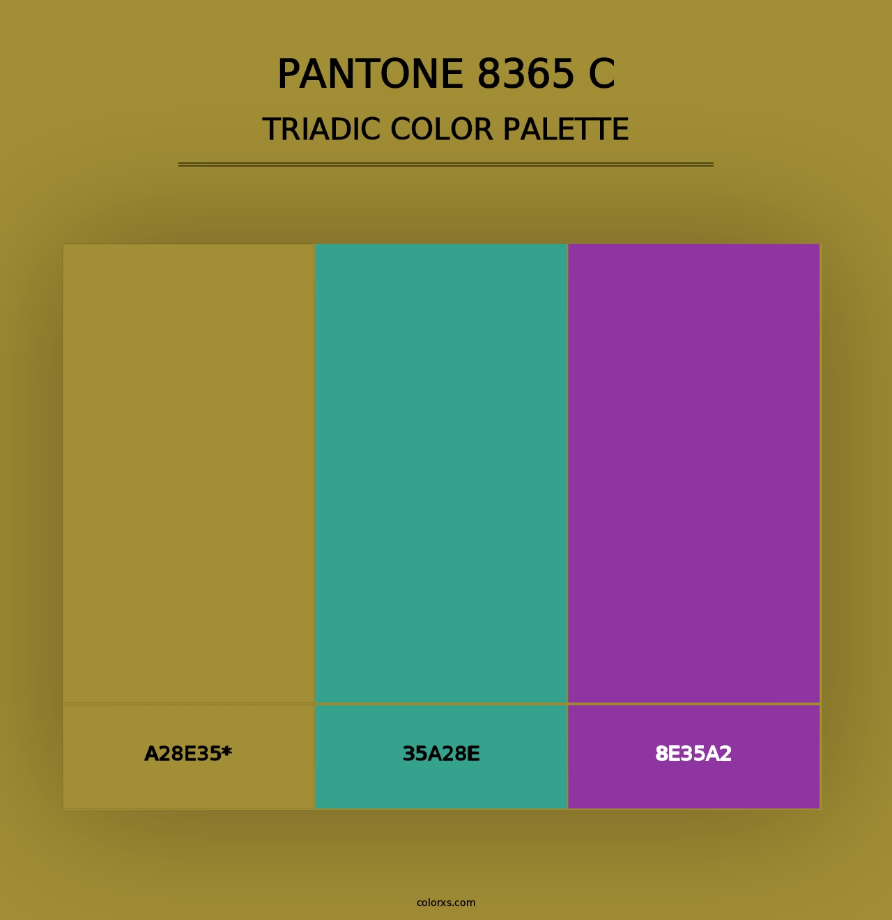 PANTONE 8365 C - Triadic Color Palette