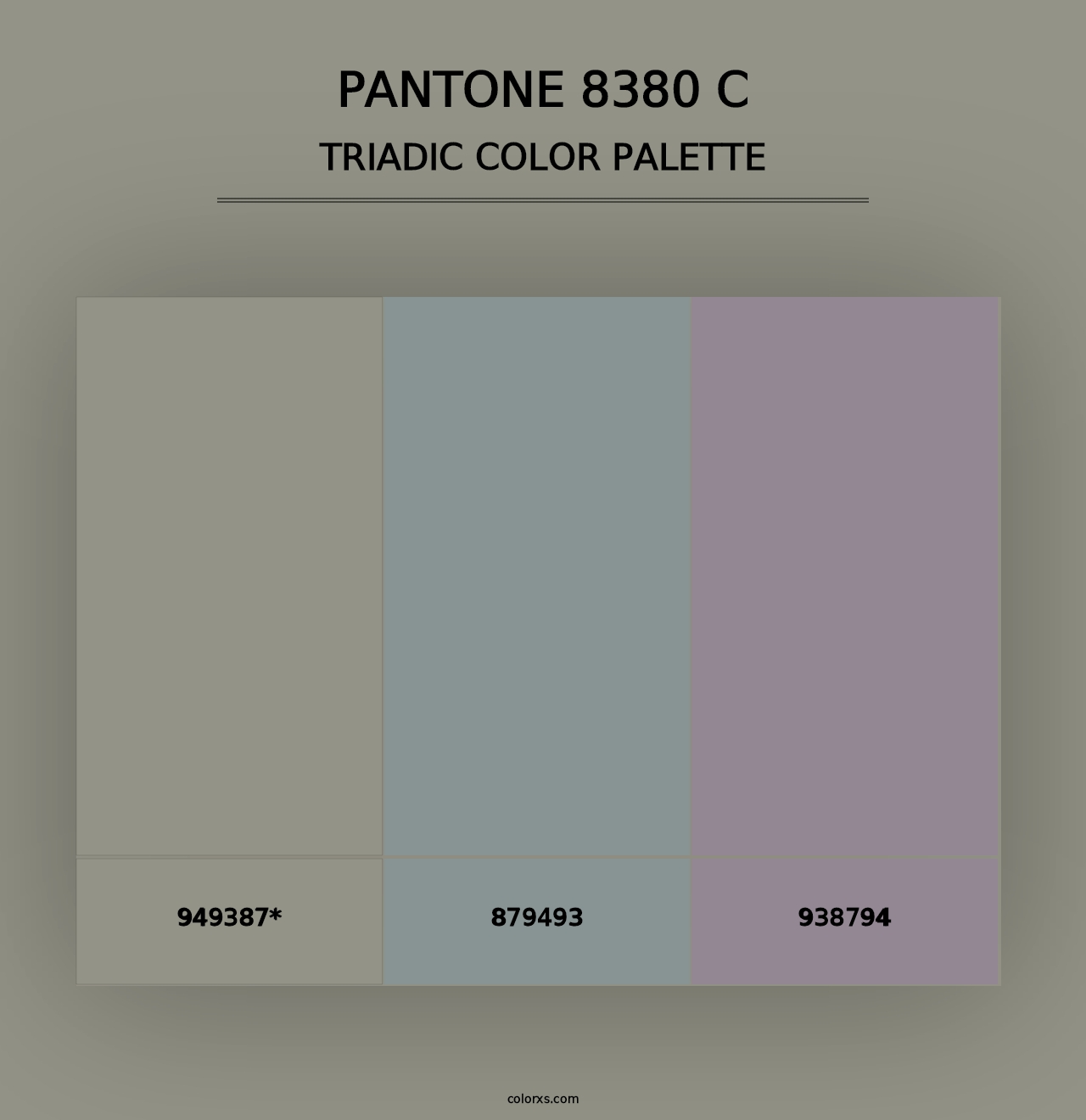 PANTONE 8380 C - Triadic Color Palette