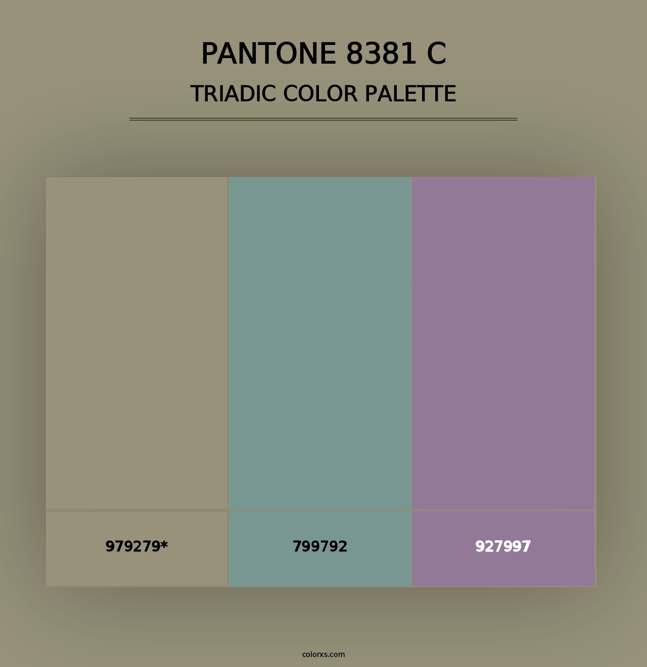 PANTONE 8381 C - Triadic Color Palette