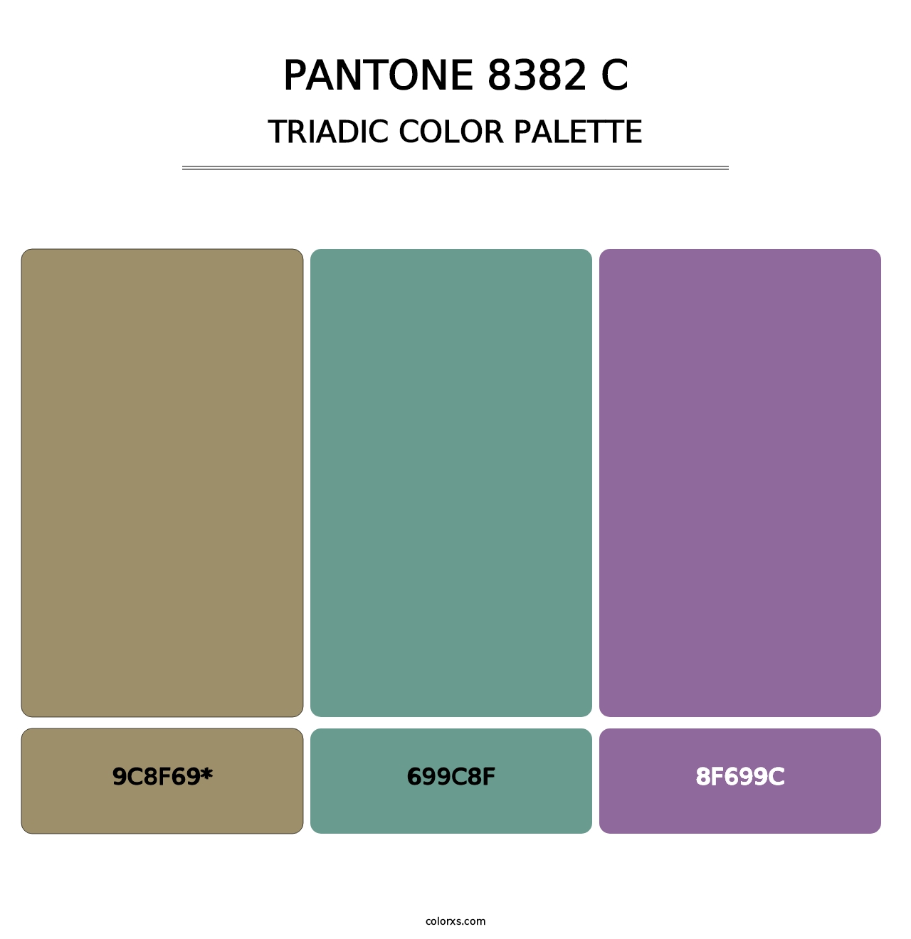 PANTONE 8382 C - Triadic Color Palette