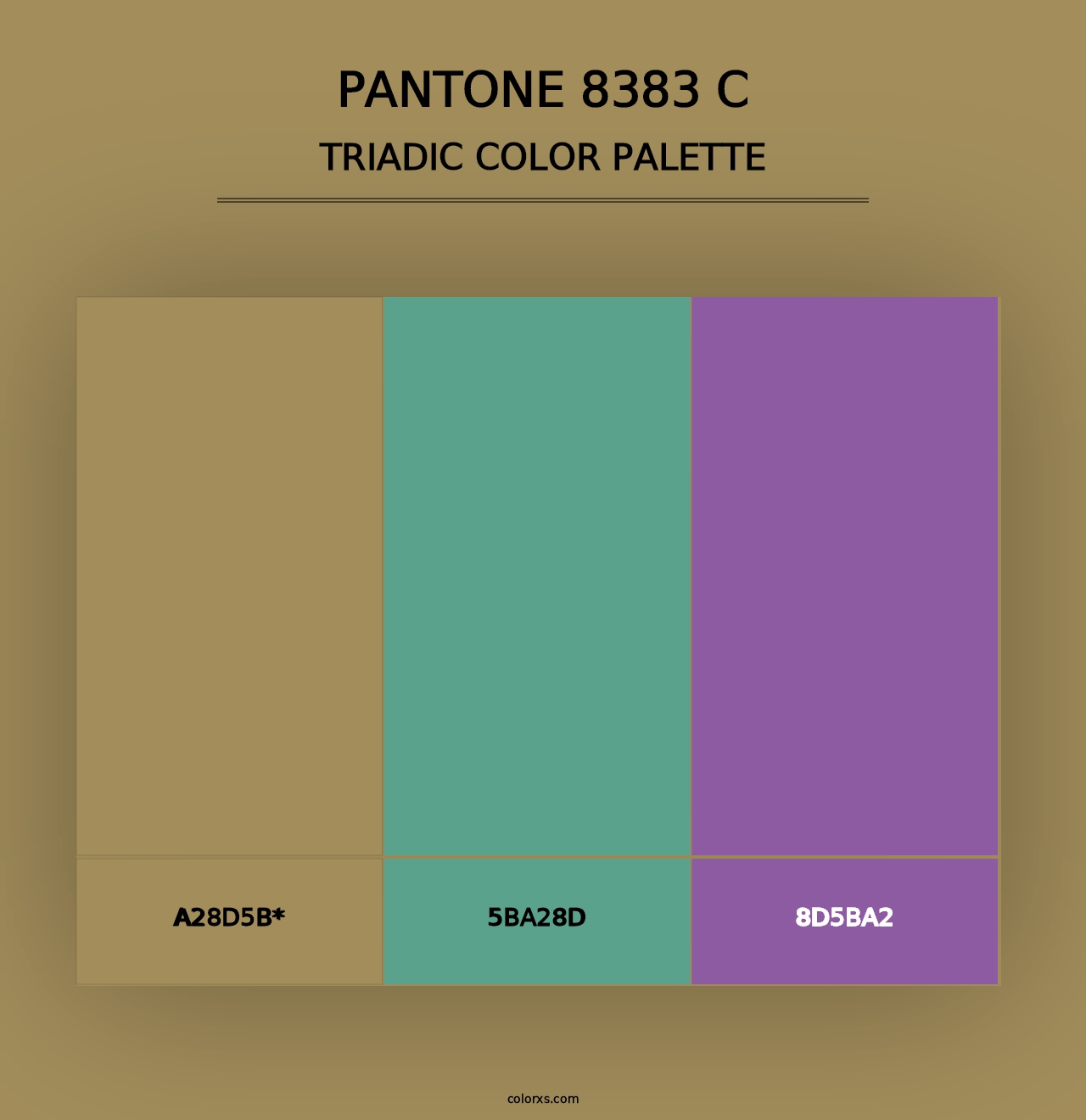 PANTONE 8383 C - Triadic Color Palette