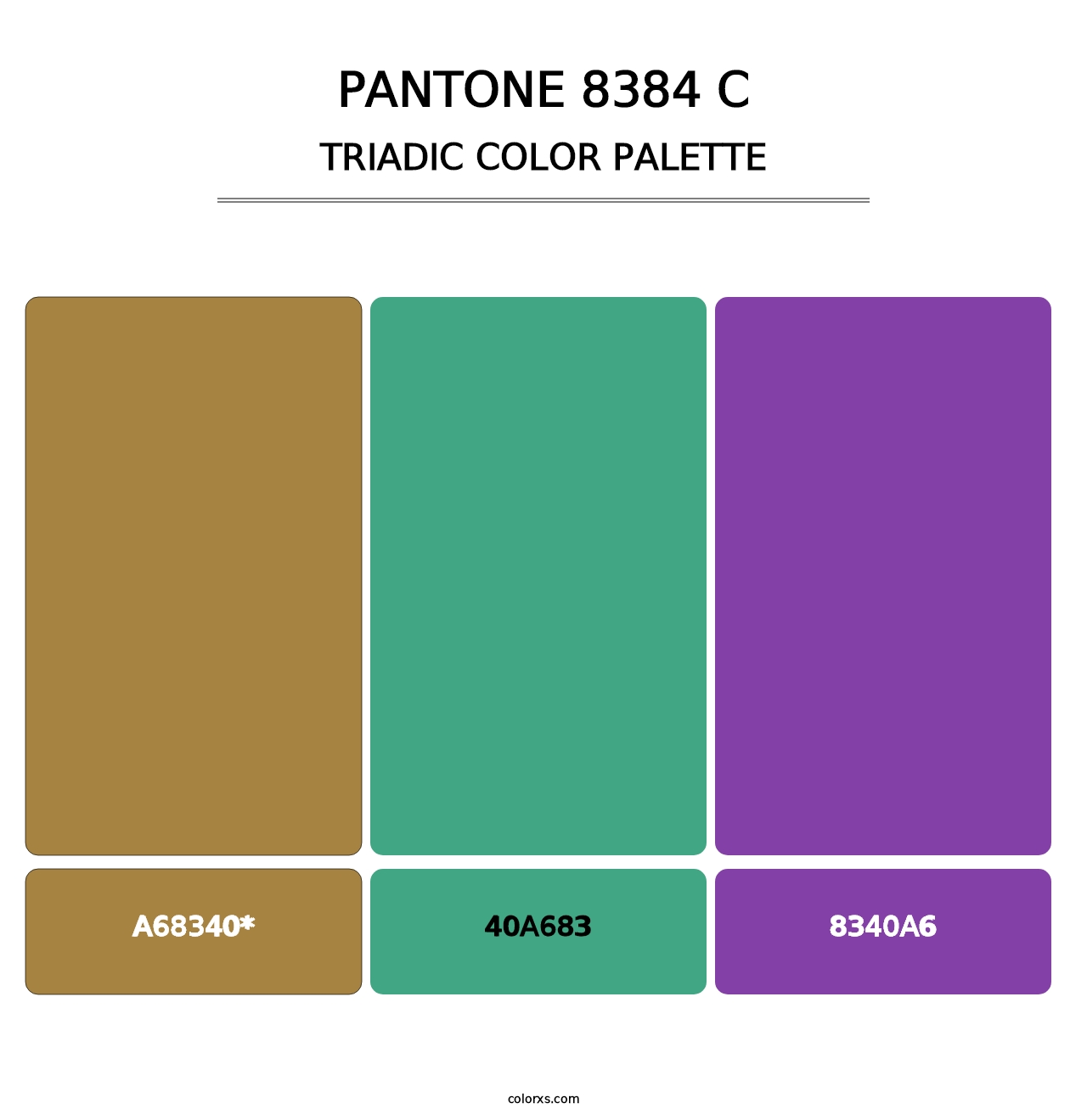 PANTONE 8384 C - Triadic Color Palette